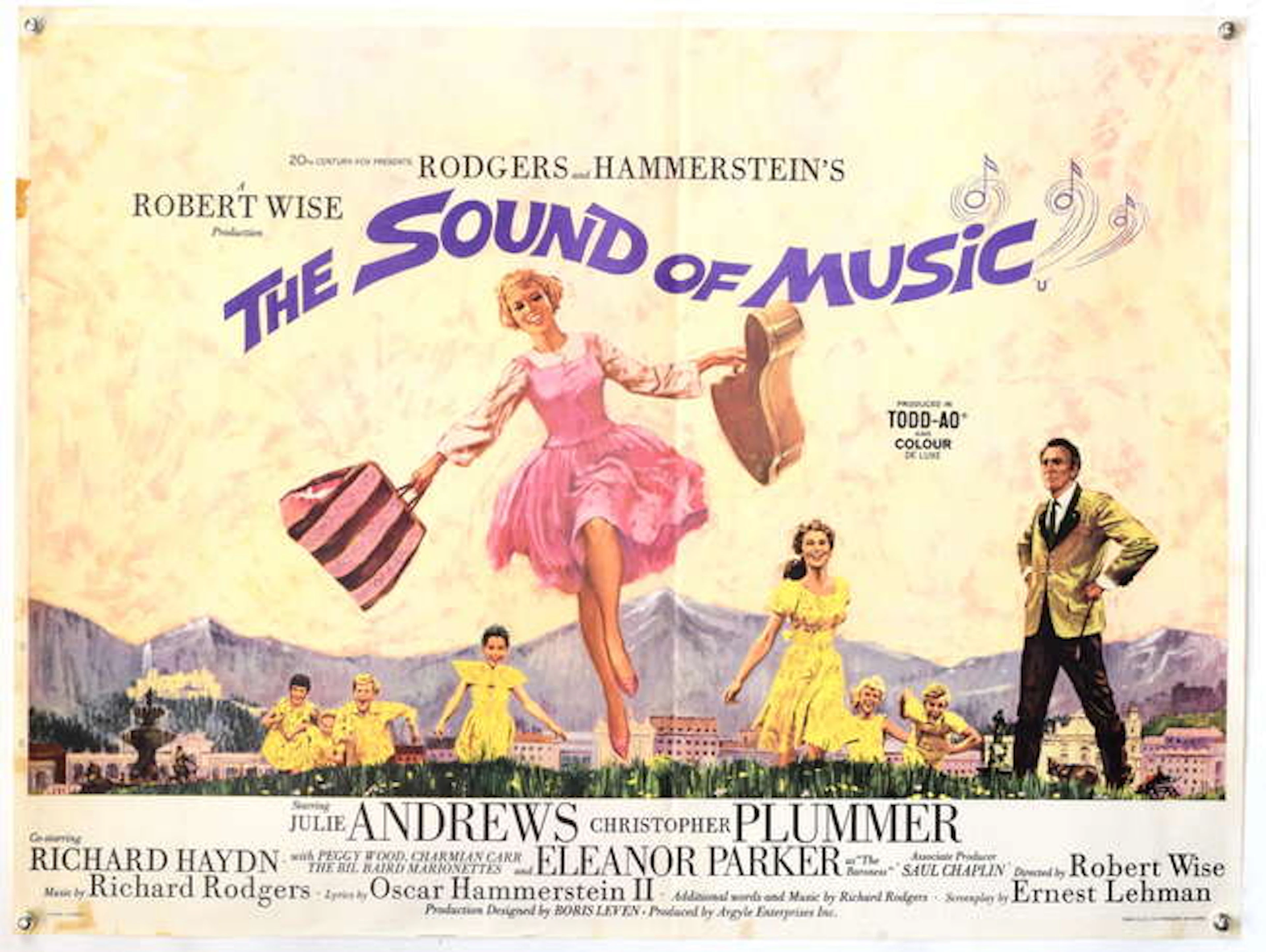 40 British Quad film posters including The Sound of Music