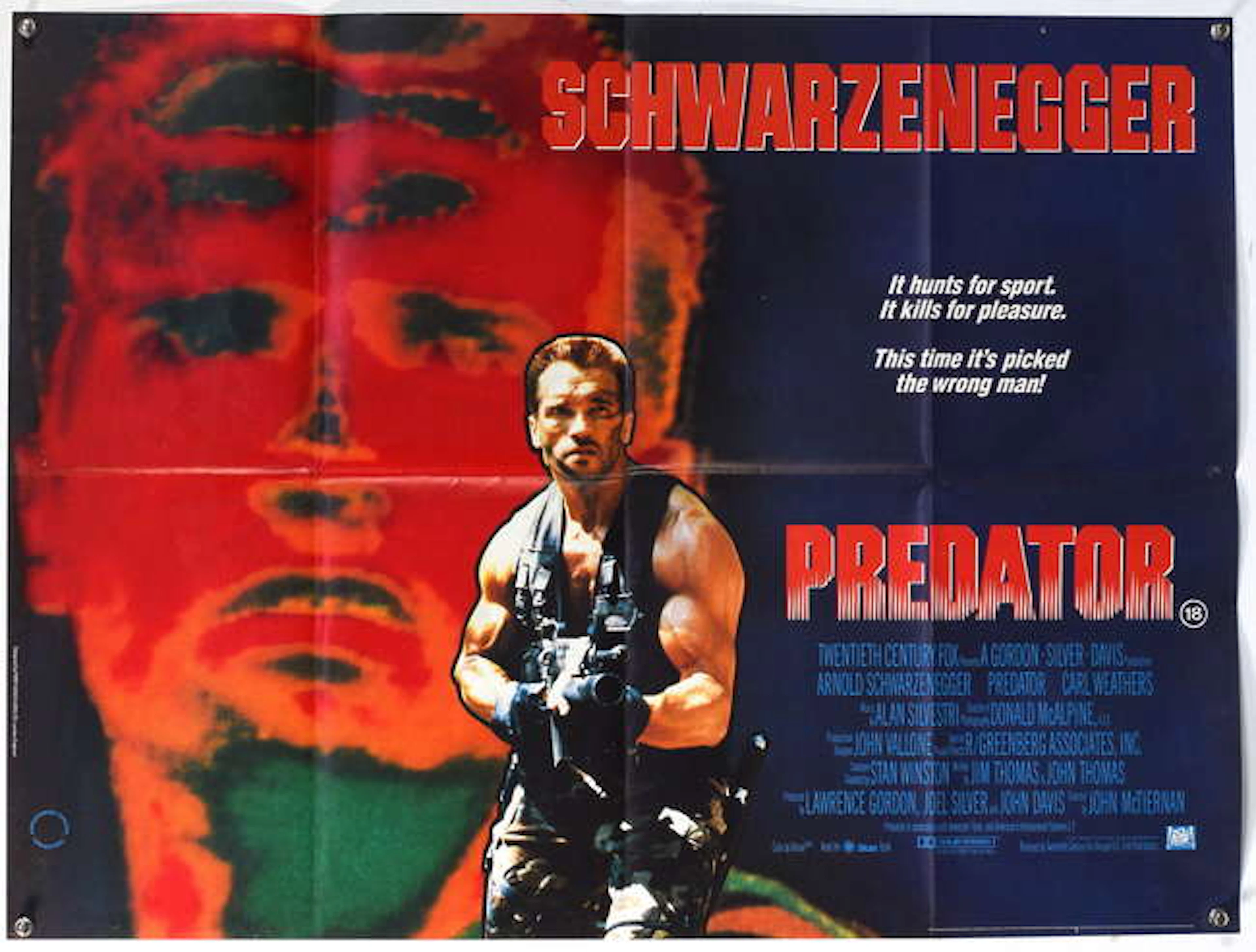 Predator (1987) British Quad film poster
