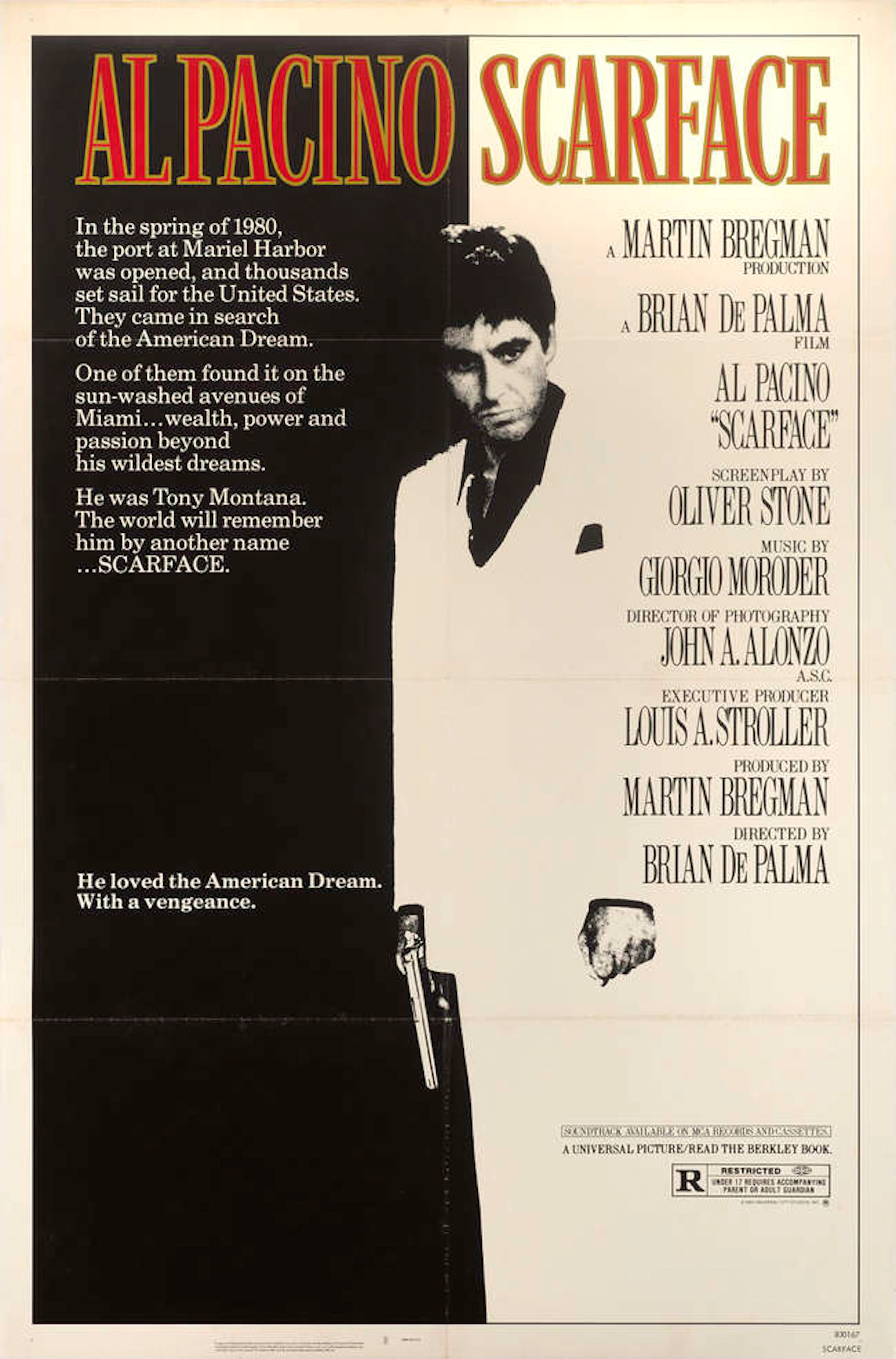 Scarface (1983) US One sheet film poster