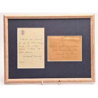 Winston Churchill (1874-1965) Autograph Letter Signed Display – a