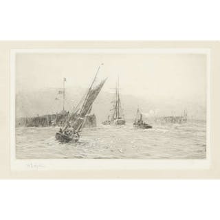 William Lionel Wyllie (British 1851-1931), Dover, etching, signed