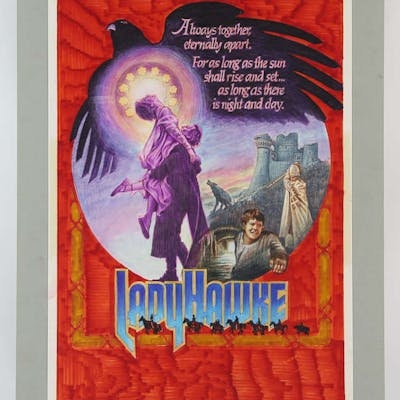 Ladyhawke (1985) Original concept artwork by British artist Eddie