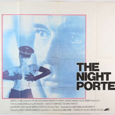 The Night Porter (1974) British Quad film poster starring Dirk Bogarde