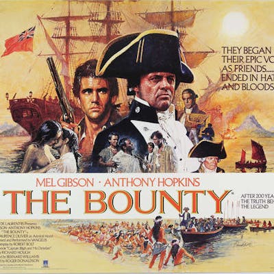 The Bounty (1984) British Quad film poster, signed by Brian Bysouth