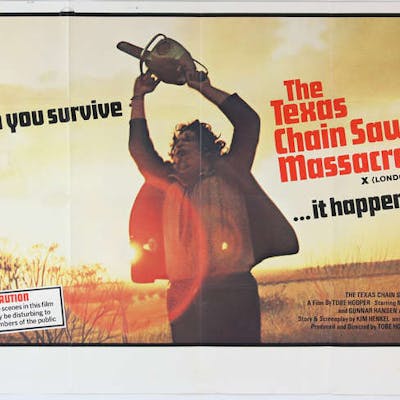 The Texas Chainsaw Massacre (1976) British Quad film poster, 'X London'