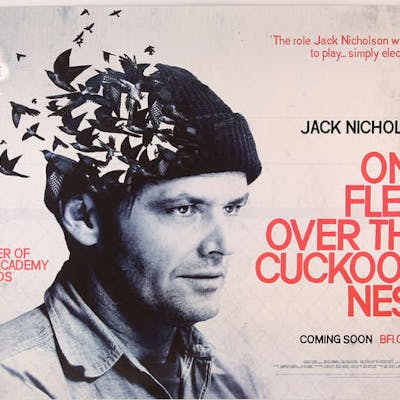 One Flew Over the Cuckoo's Nest (1975) British Quad film poster, 2017