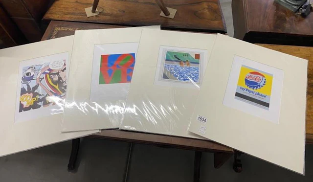 Collection of 4 x pop art prints consisting of 1 x Andy...