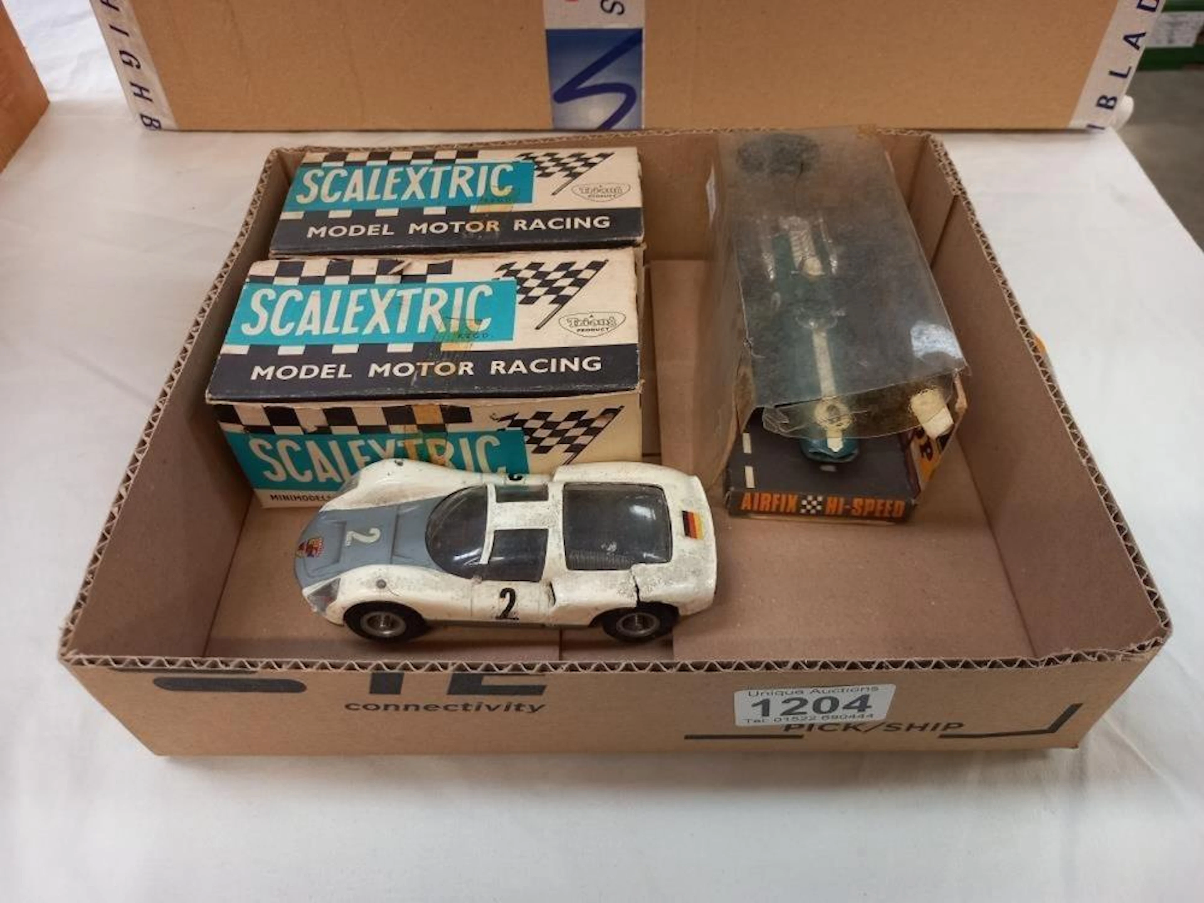 2 boxed Scalextric C82 Lotus and C81 Cooper and Airfix hi...