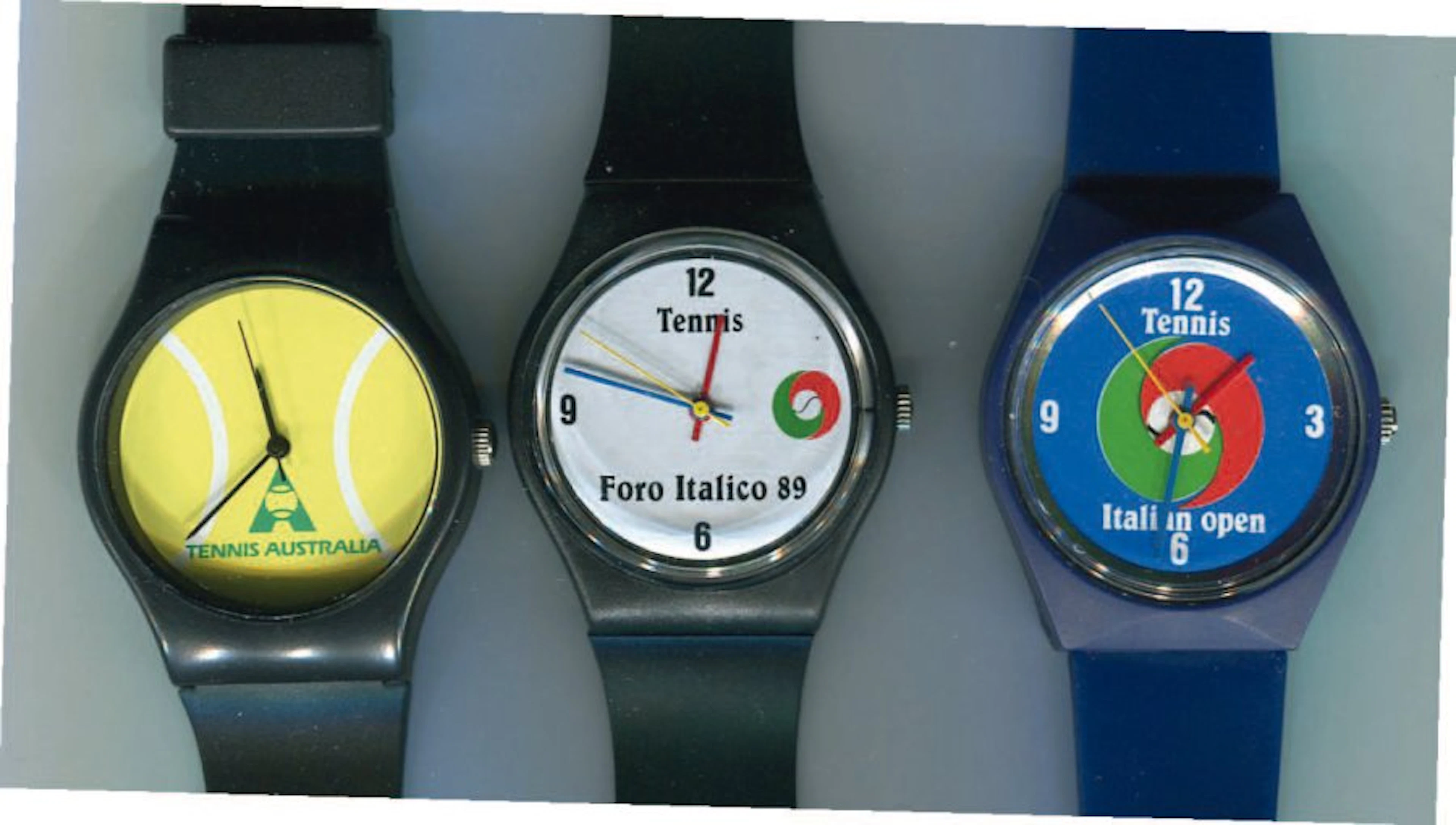 6 montres : Tennis Australia - Italian Open - Foro Italico 89...