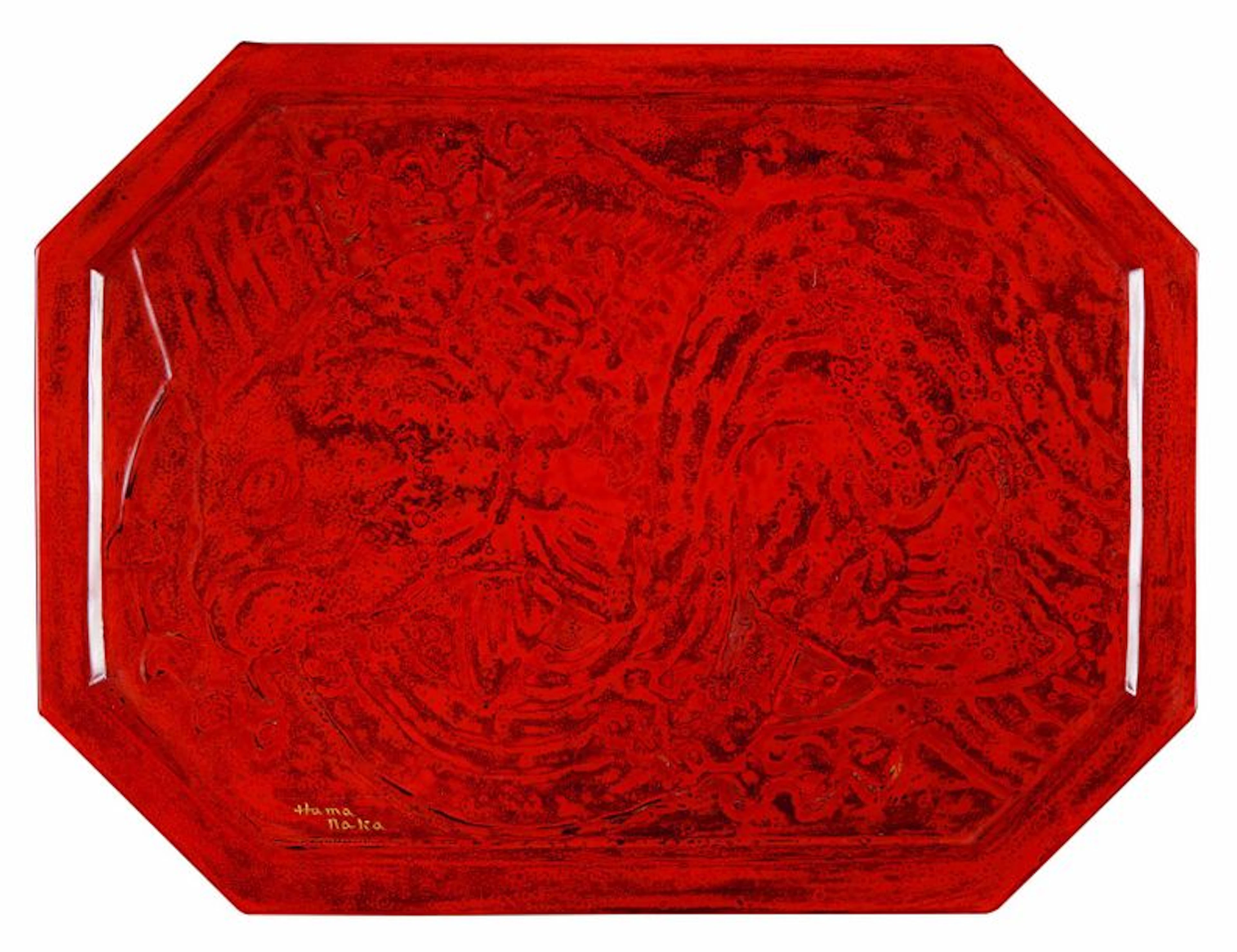 Katsu HAMANAKA (1895-1982) Plateau en bois…