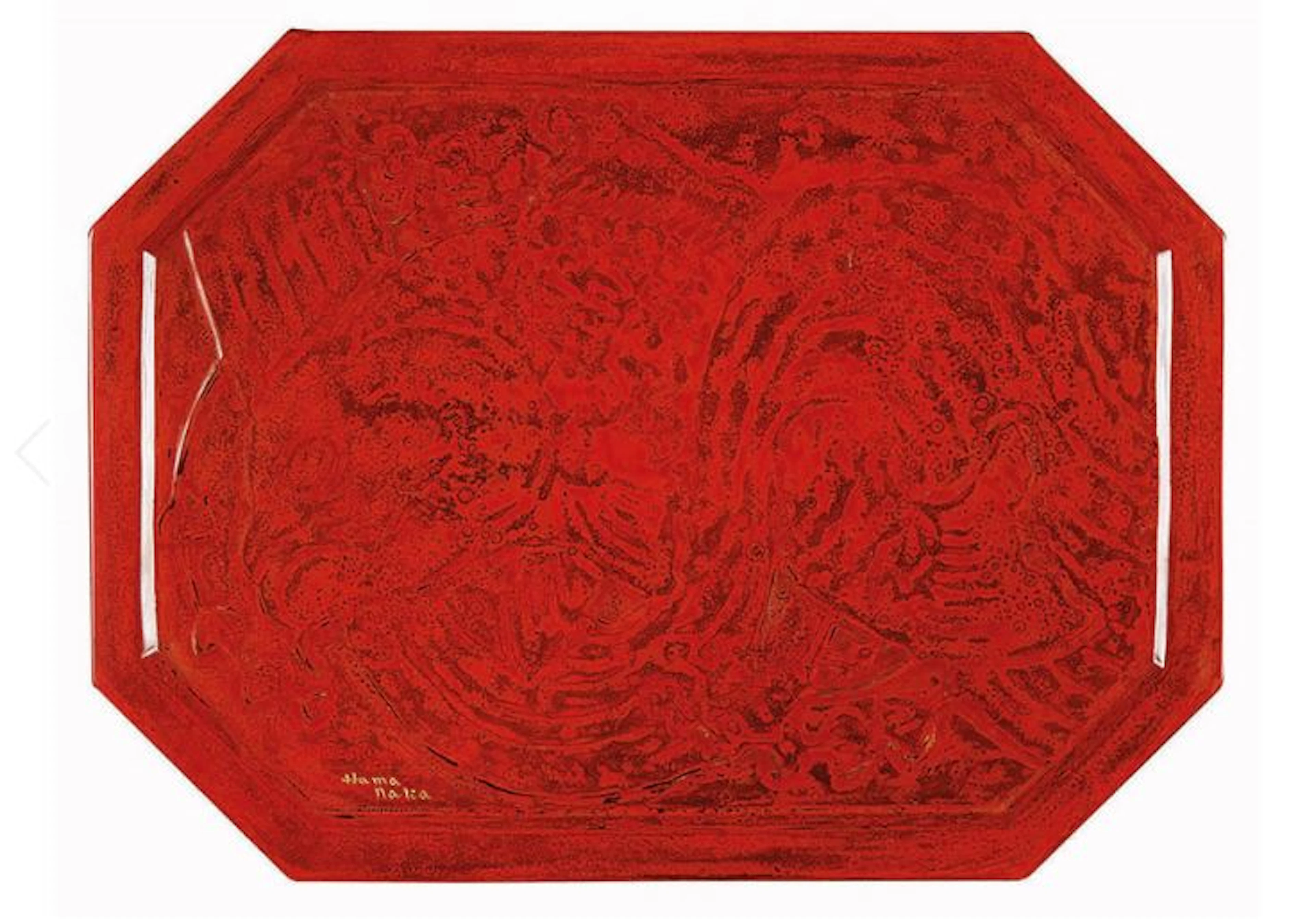 Katsu HAMANAKA (1895-1982) Plateau en bois…