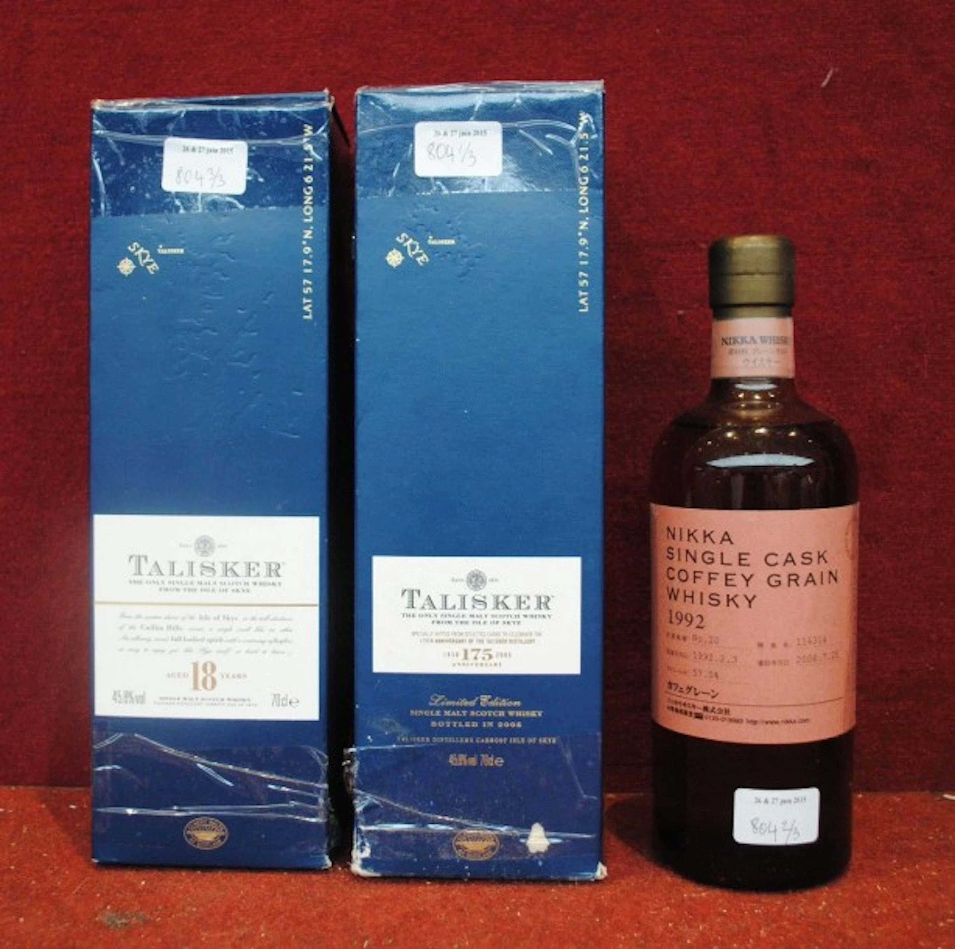 3 Bts 1 WHISKY TALISKER 18 ANS
