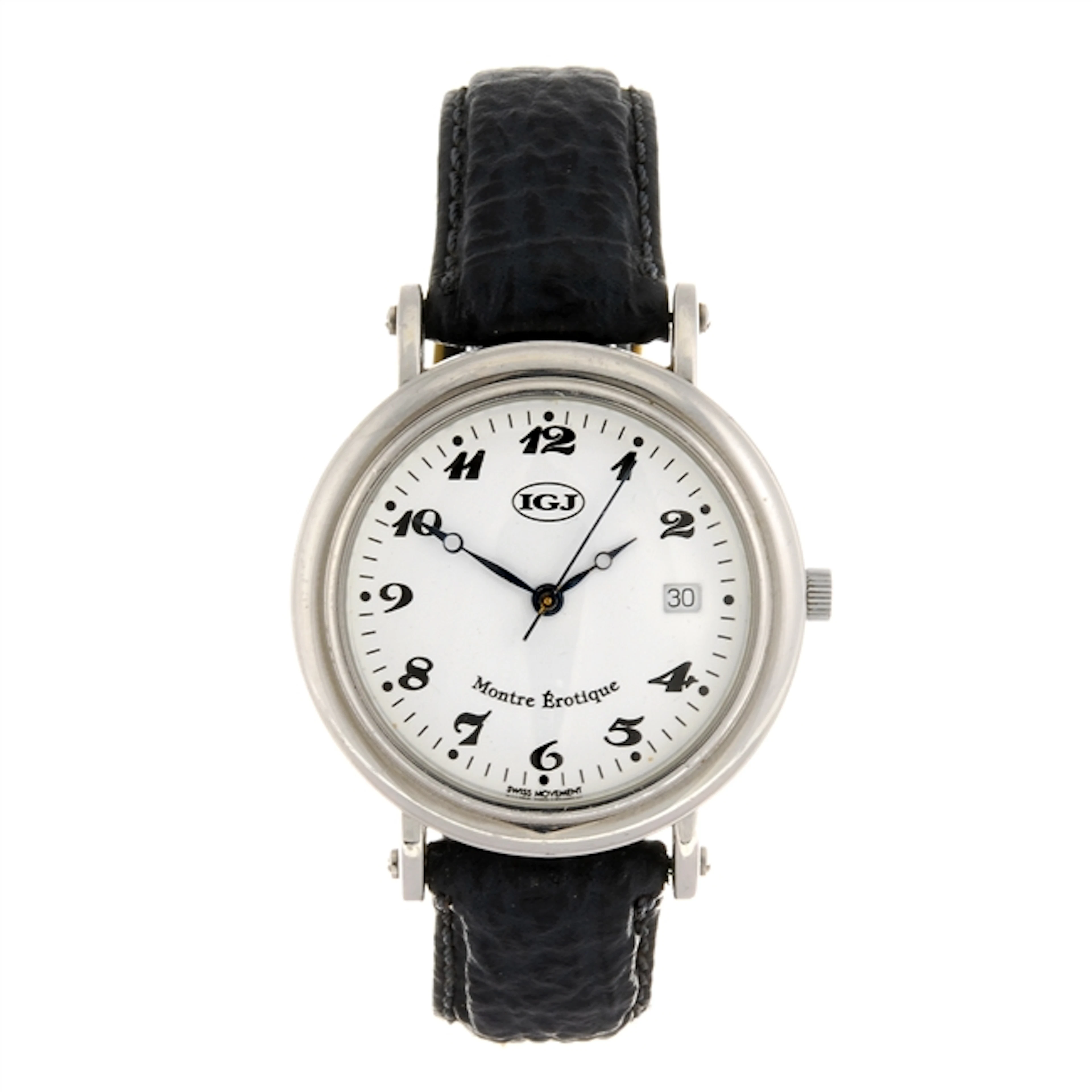 A stainless steel automatic gentleman's IGJ Montre Érotique wrist watch.