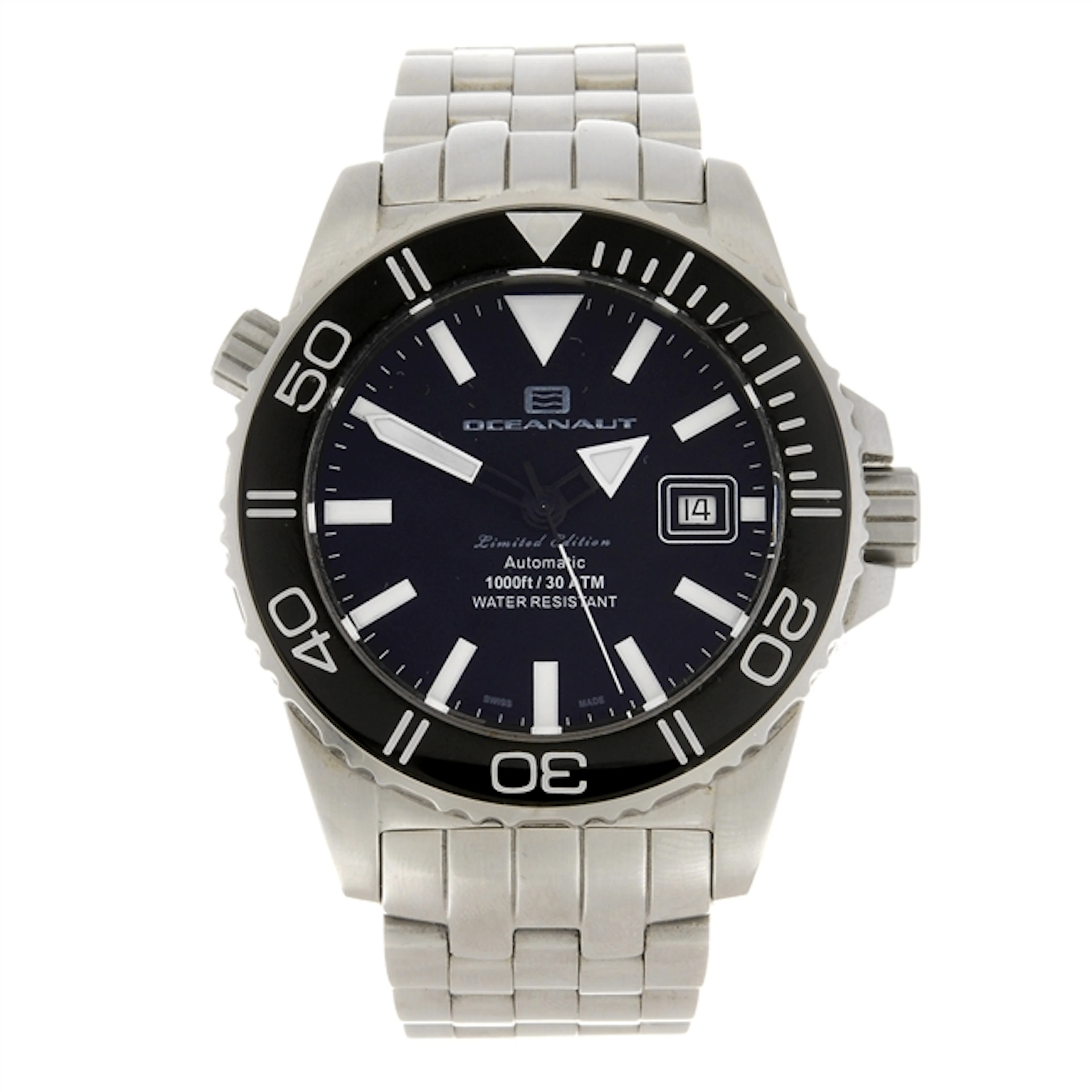 A stainless steel automatic gentleman's Oceanaut bracelet watch.