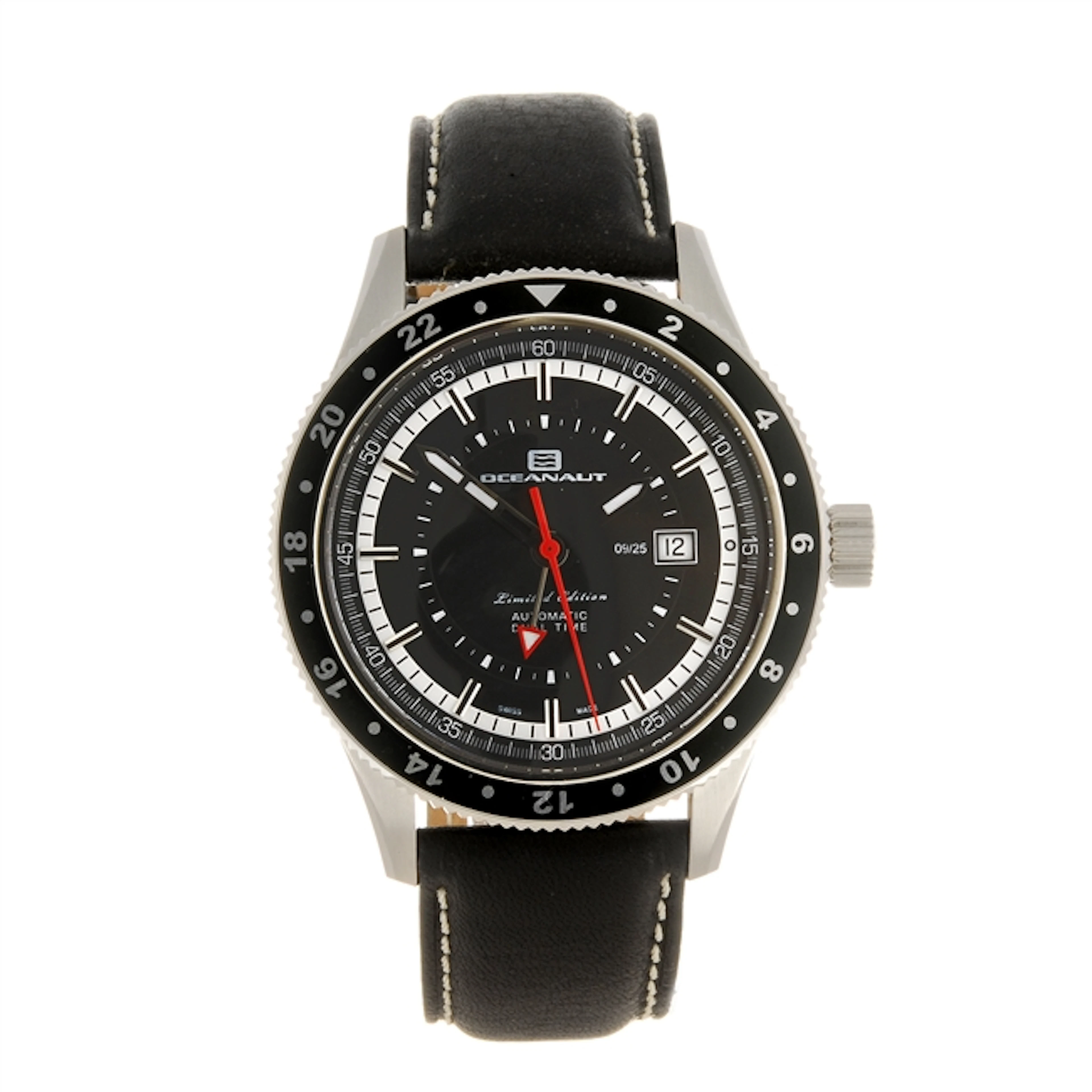 A stainless steel automatic Oceanaut wrist watch.