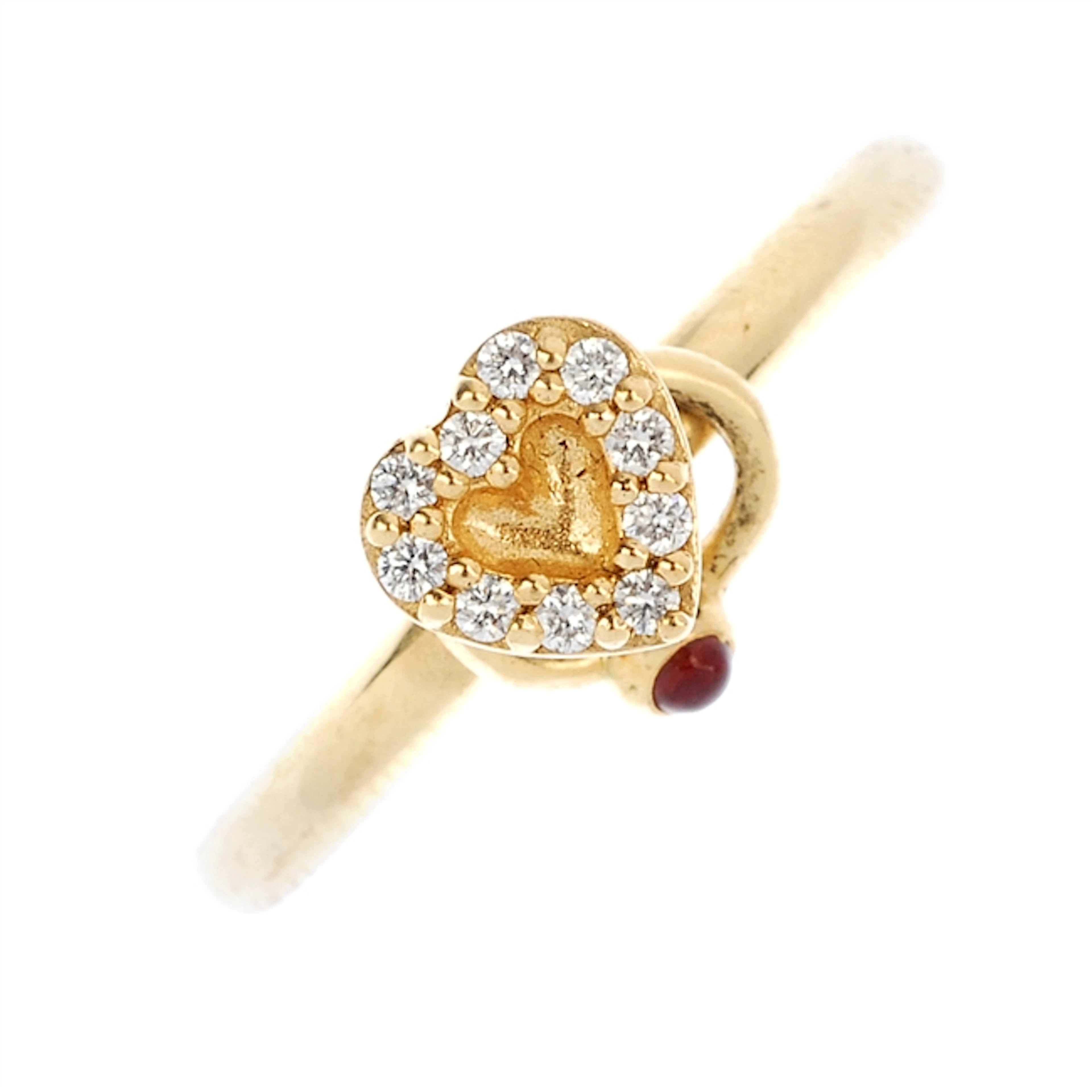 PANDORA - a 14ct gold garnet and diamond dress ring.