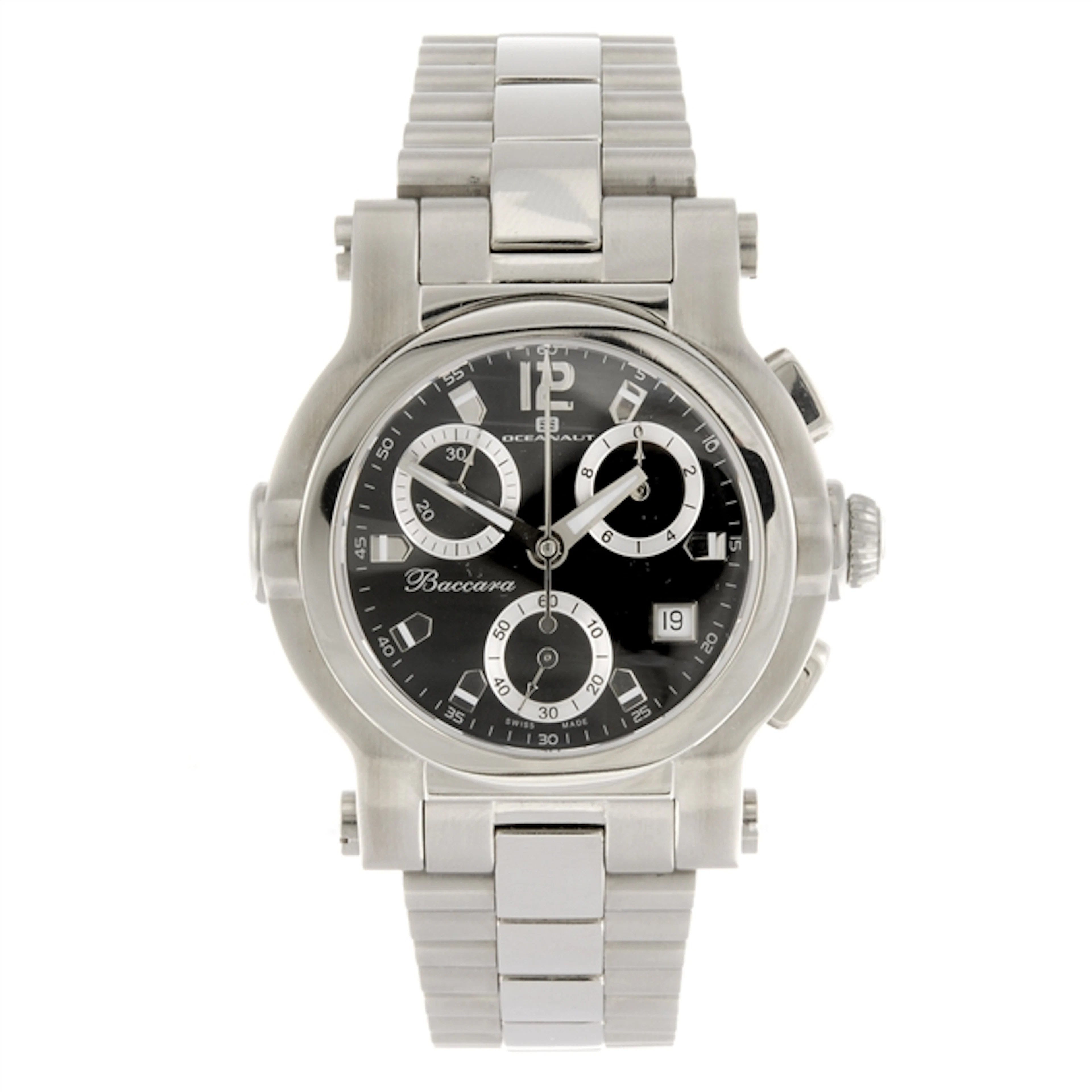 A stainless steel quartz chronograph Oceanaut Baccara bracelet watch.
