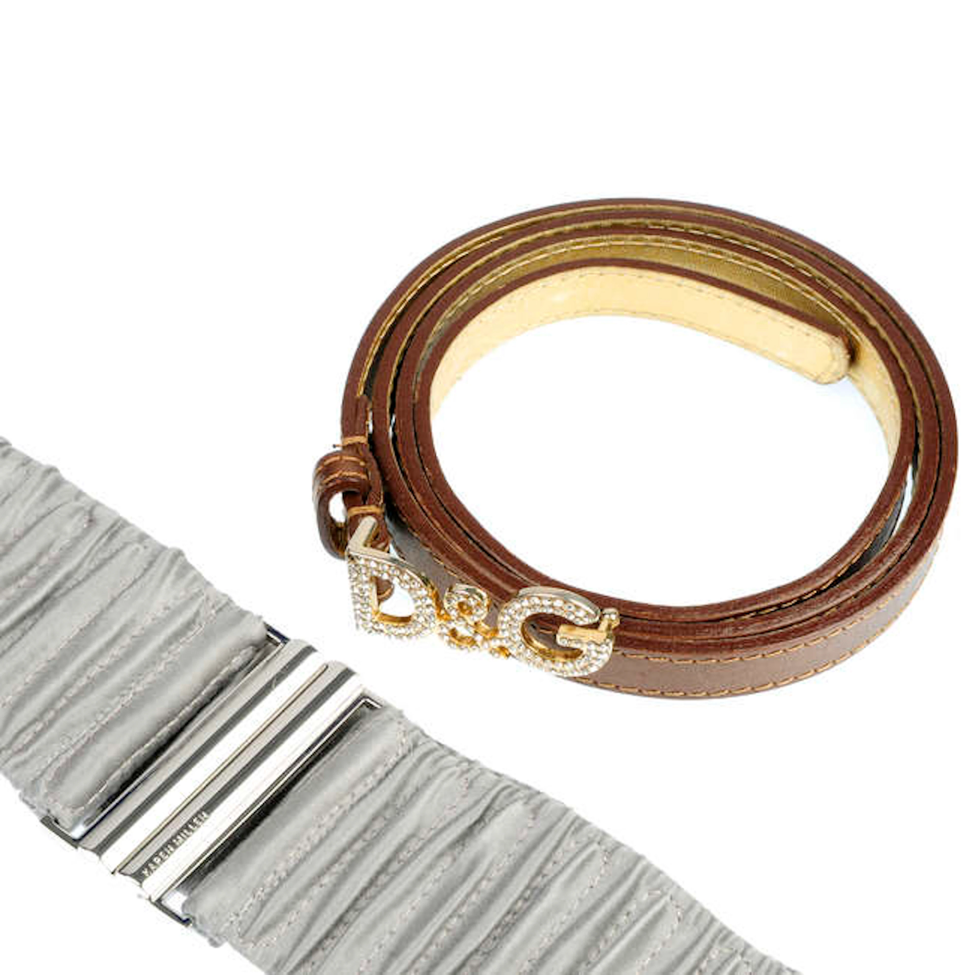 A selection of belts and a Mary Quant poncho.