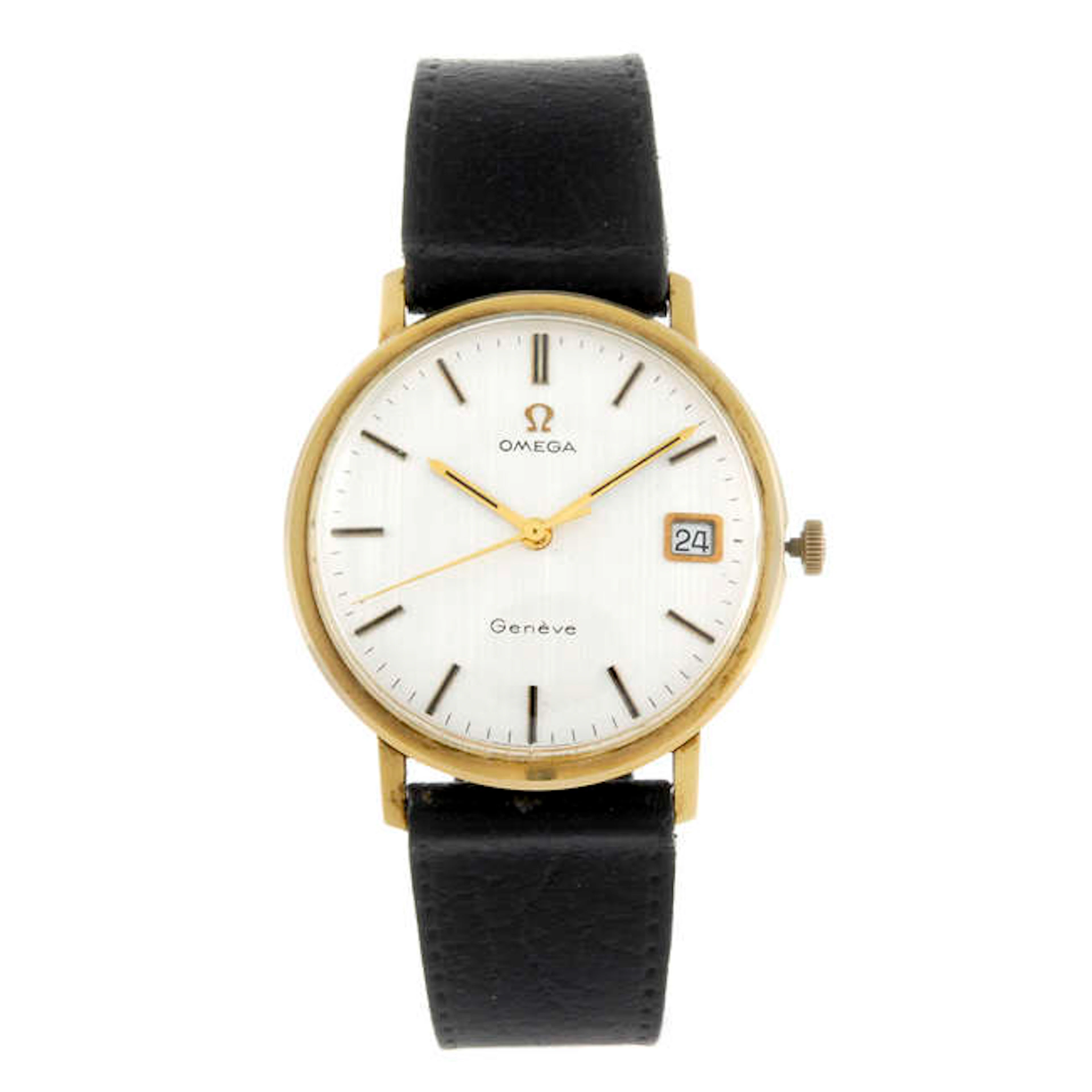 OMEGA - a gentleman's 9ct yellow gold Gèneve wrist watch.