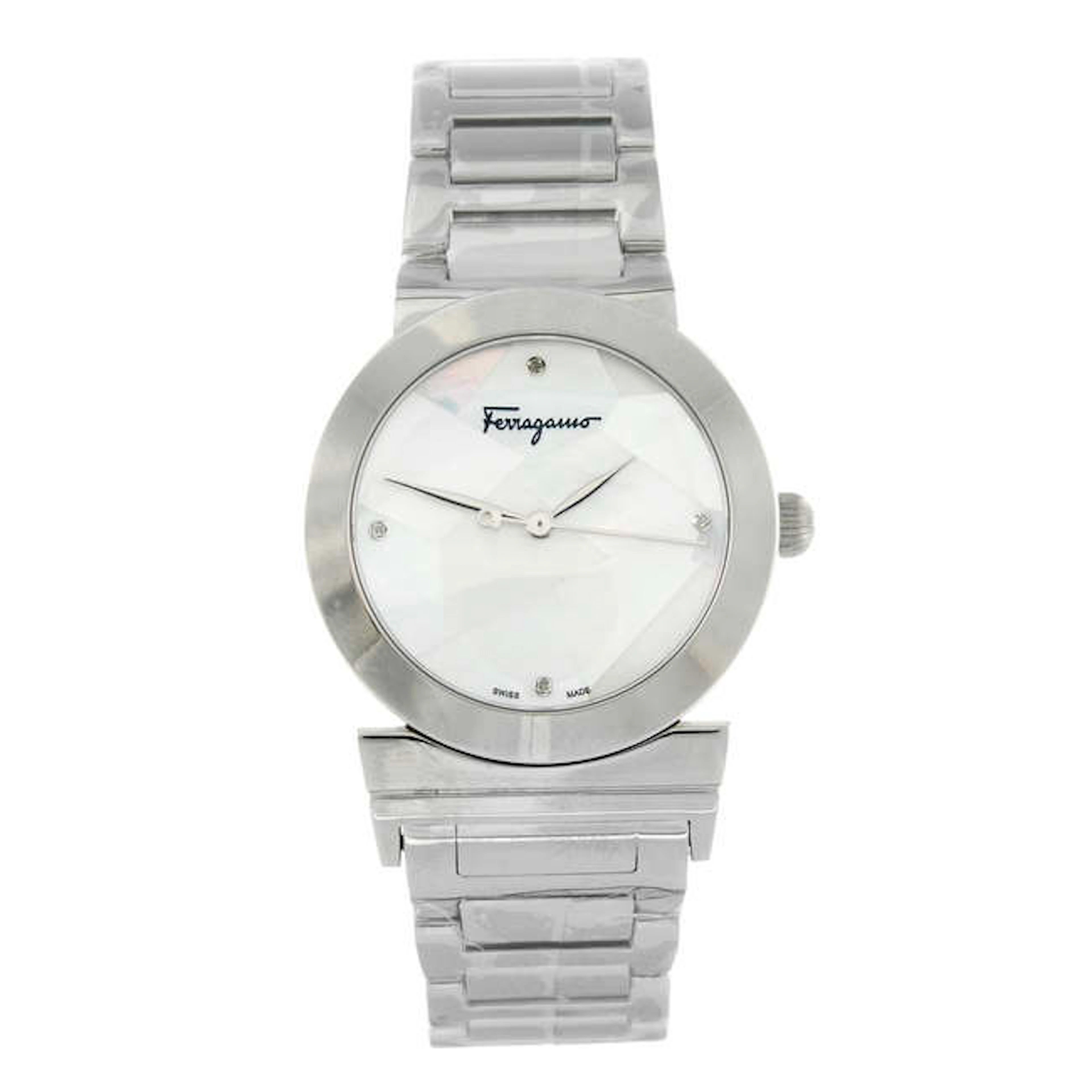 SALVATORE FERRAGAMO - a mid-size stainless steel Firenze bracelet watch.