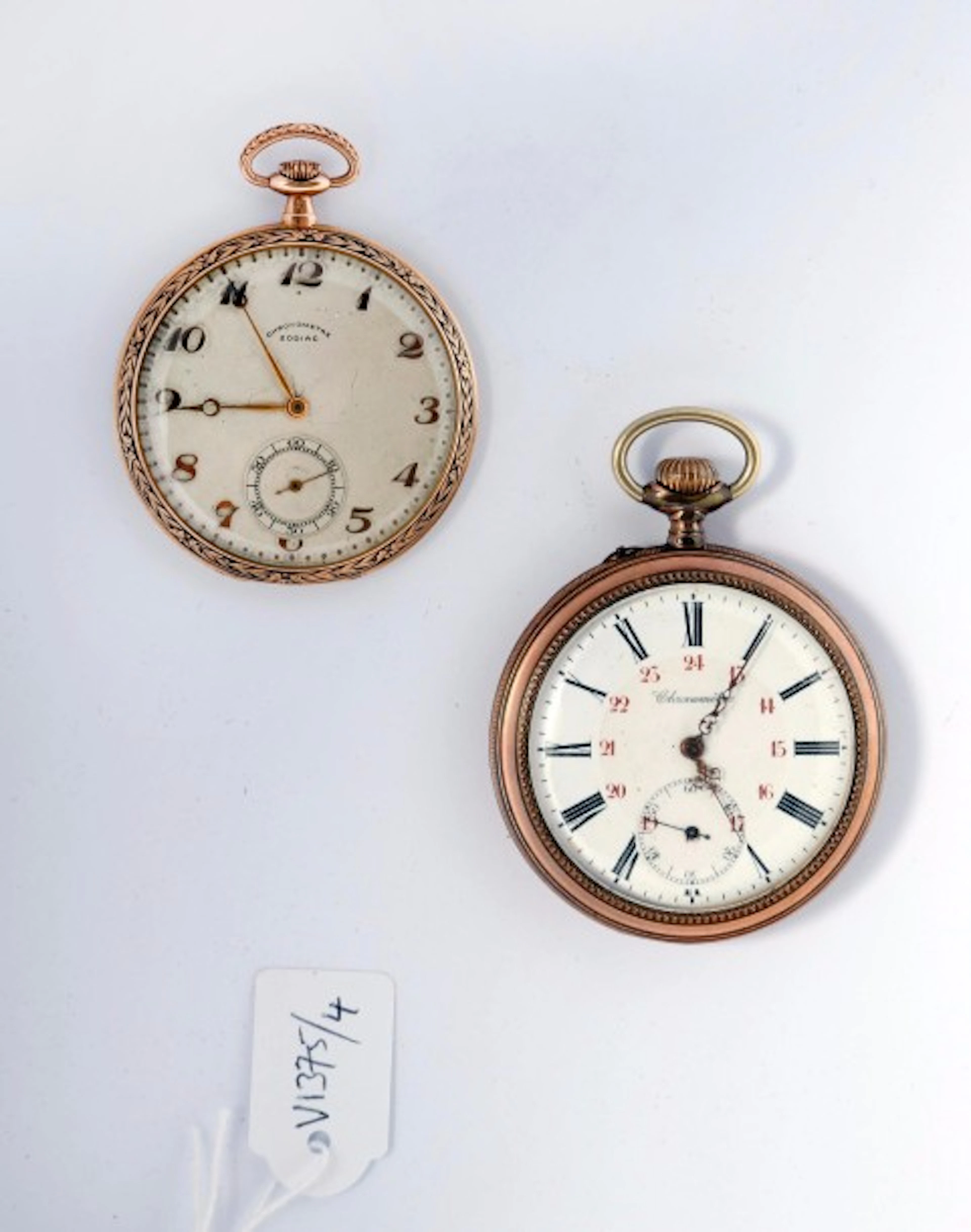 Une montre extra plate ‘Zodiac' en or (pb