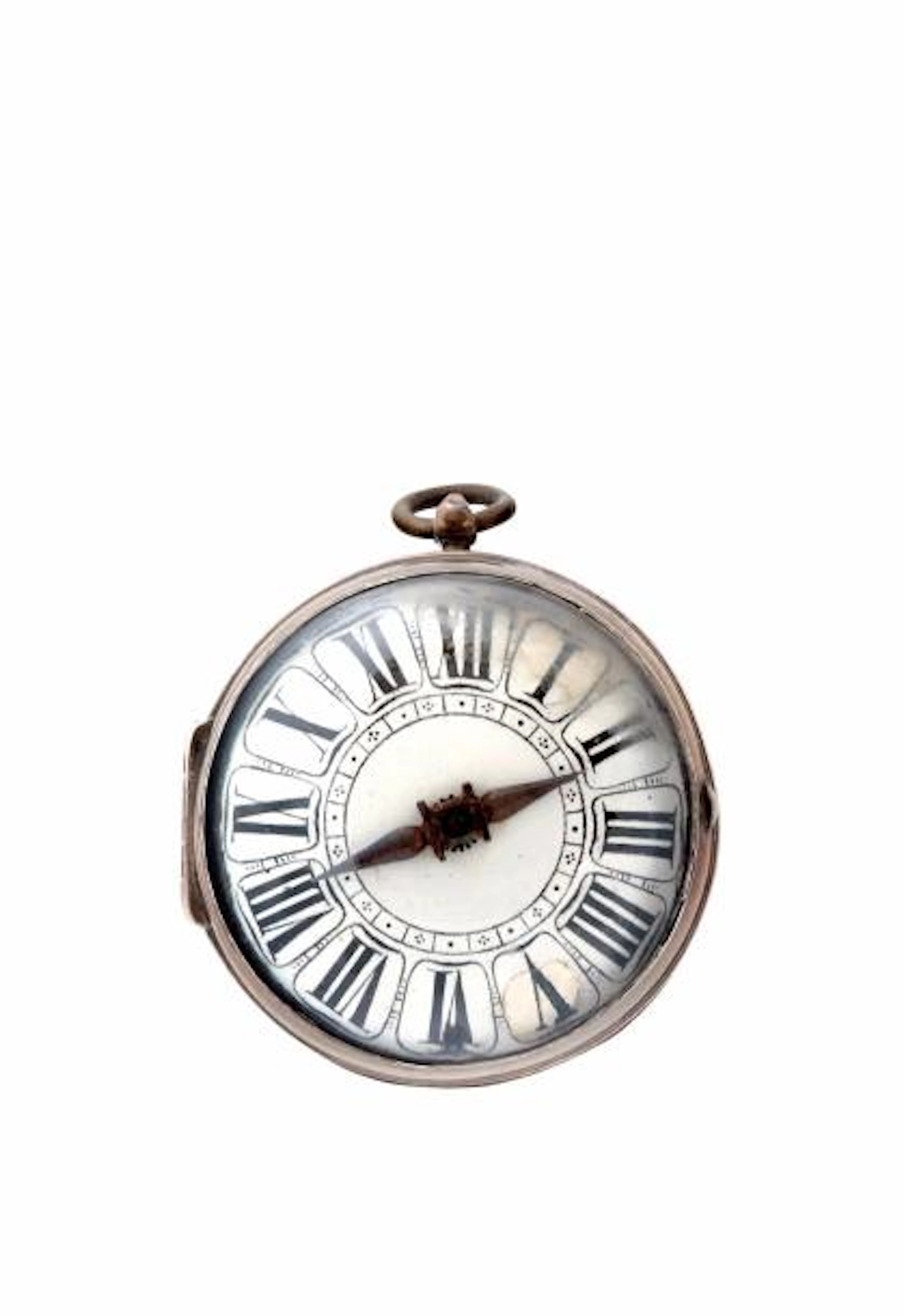 Montre à verge en argent signée "Pierre Mercier