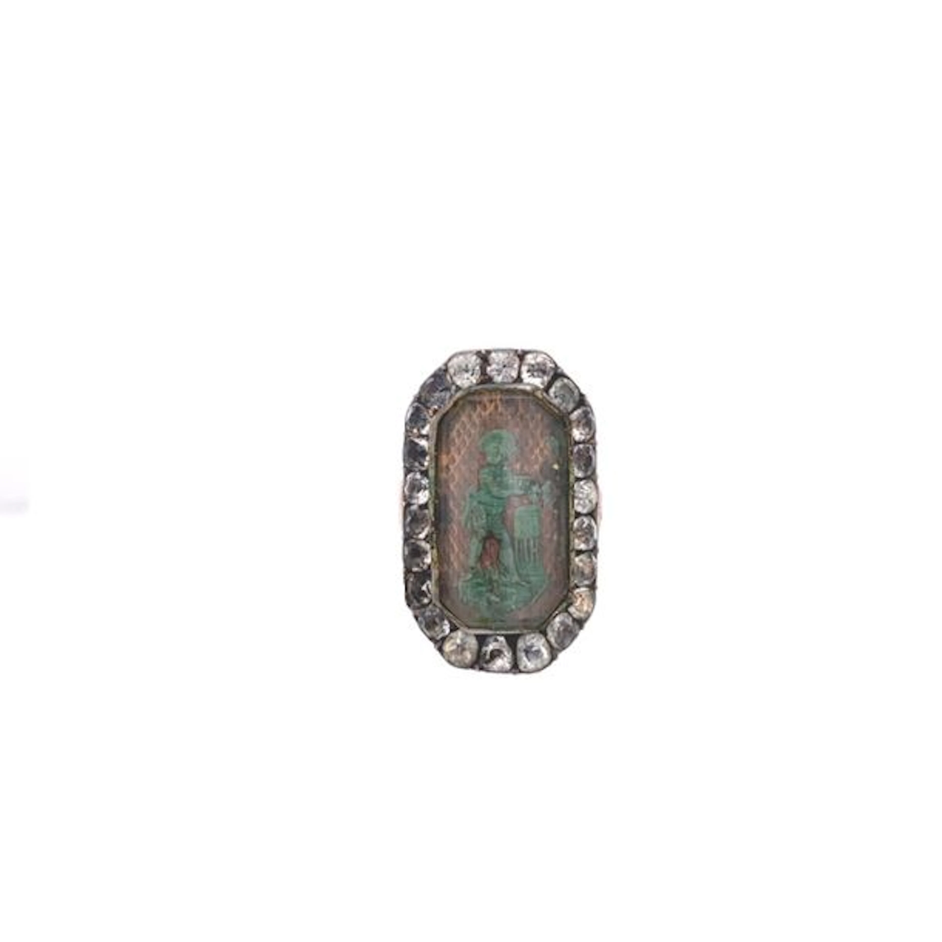 BAGUE en argent (800) et en or (585), le…