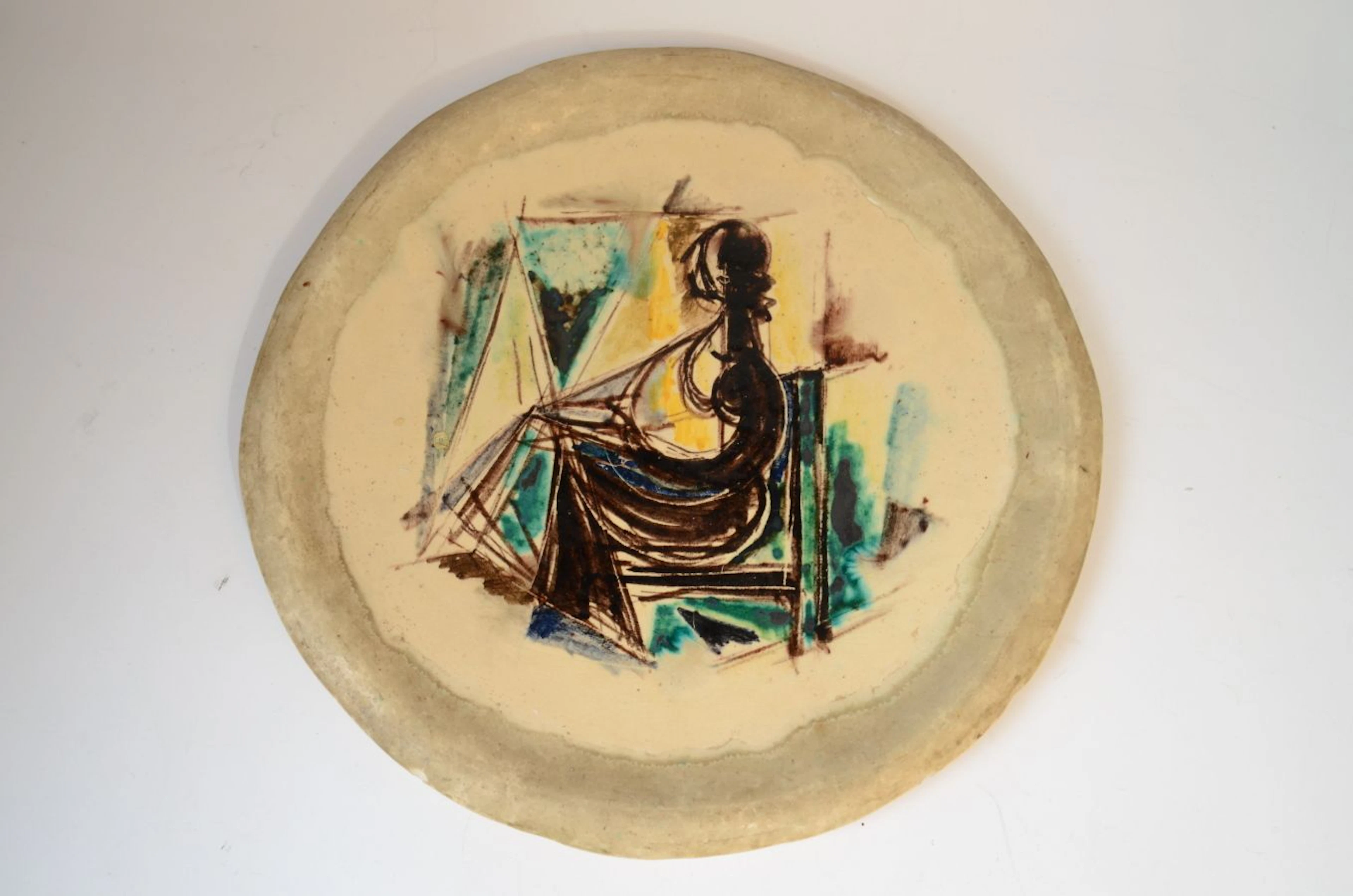 Jacques Nestlé (1907-1991) PLAT rond en... - Lot 148 - Eve