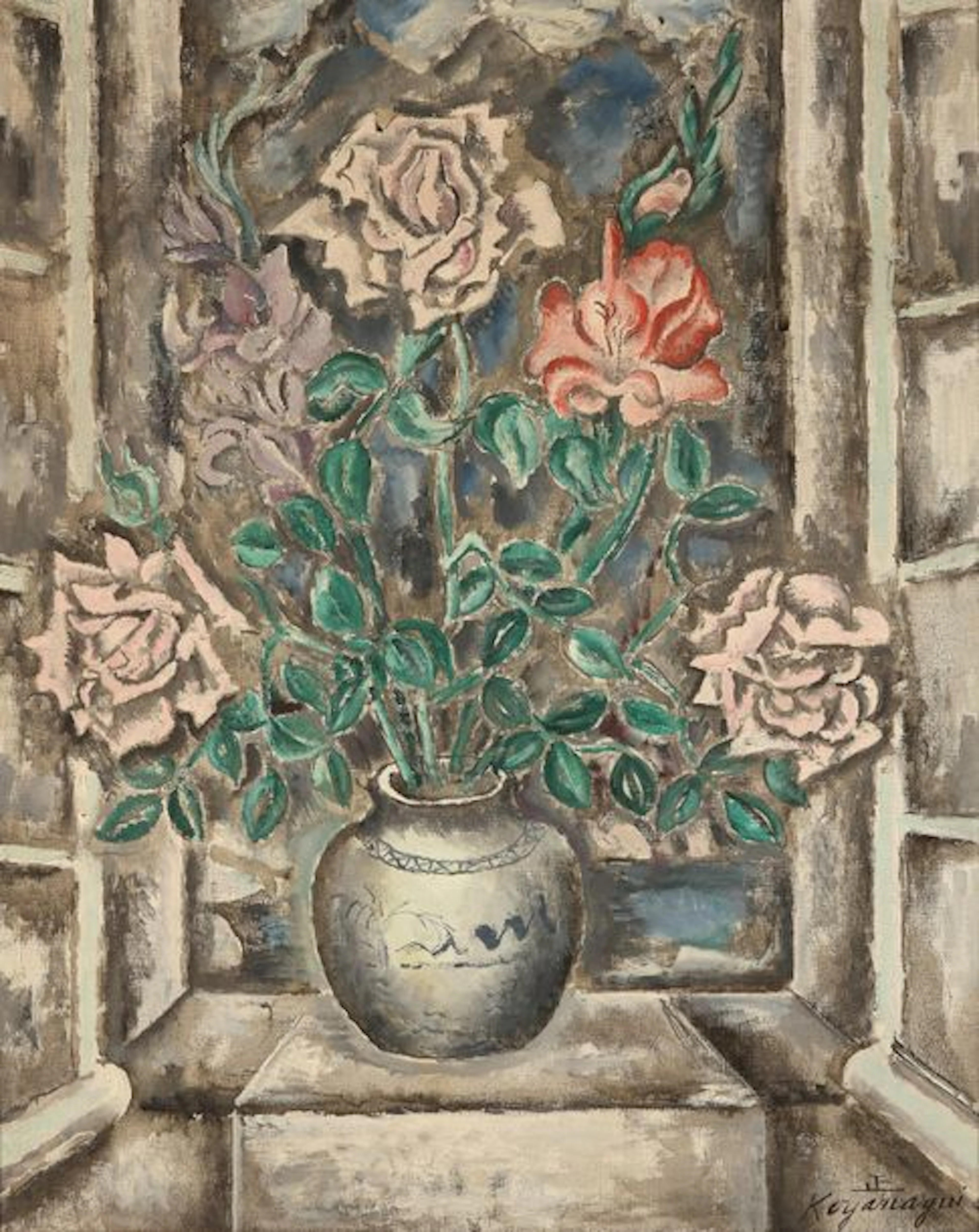 Sei KOYANAGUI (1896-1948) Vase de roses…