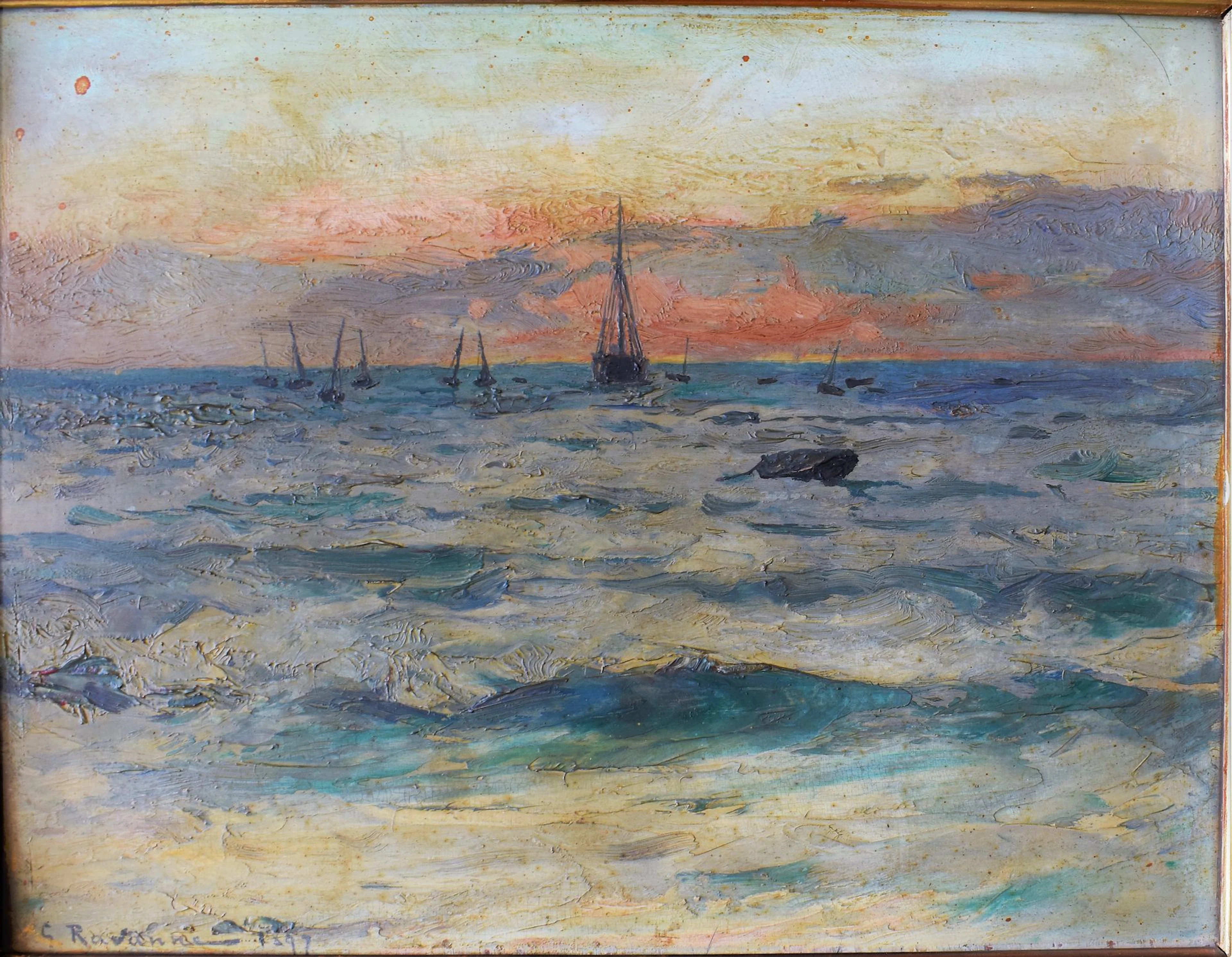 Léon-Gustave RAVANNE (1854-1904) : Paysage... - Lot 36 - Ferri & Associés