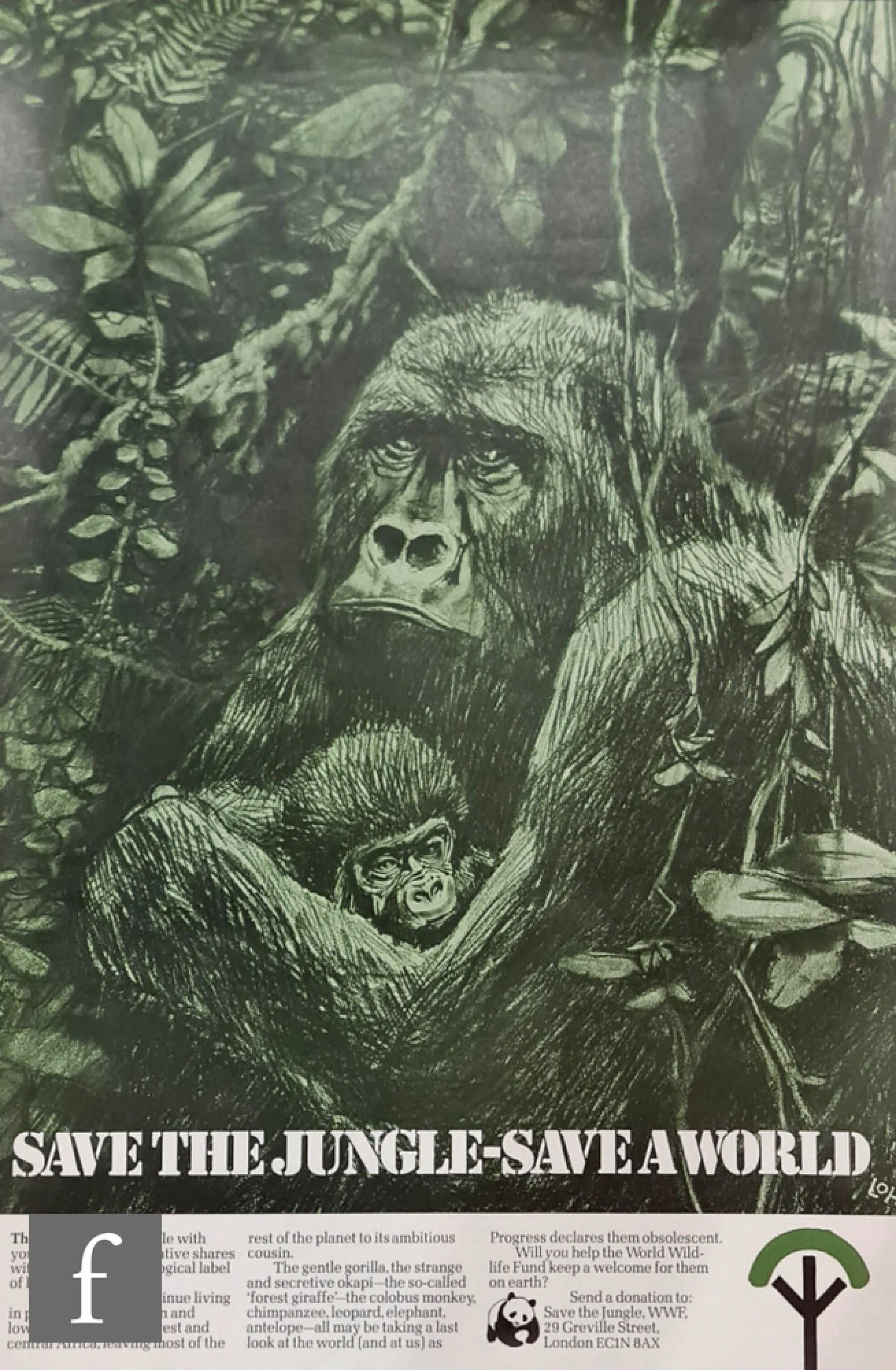 A collection of 1970s/80s posters, to include WWF, London Zoo, Rupert ...