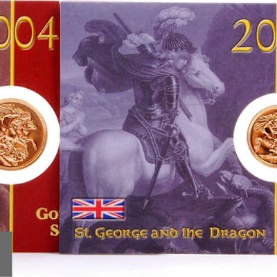 Elizabeth II - A Royal Mint 2004 sovereign and a 2006 gold h...
