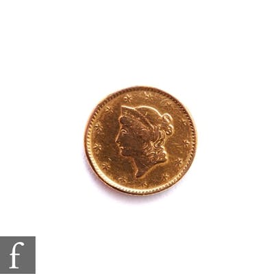United States of America - A one dollar gold coin, 1853, Lib...