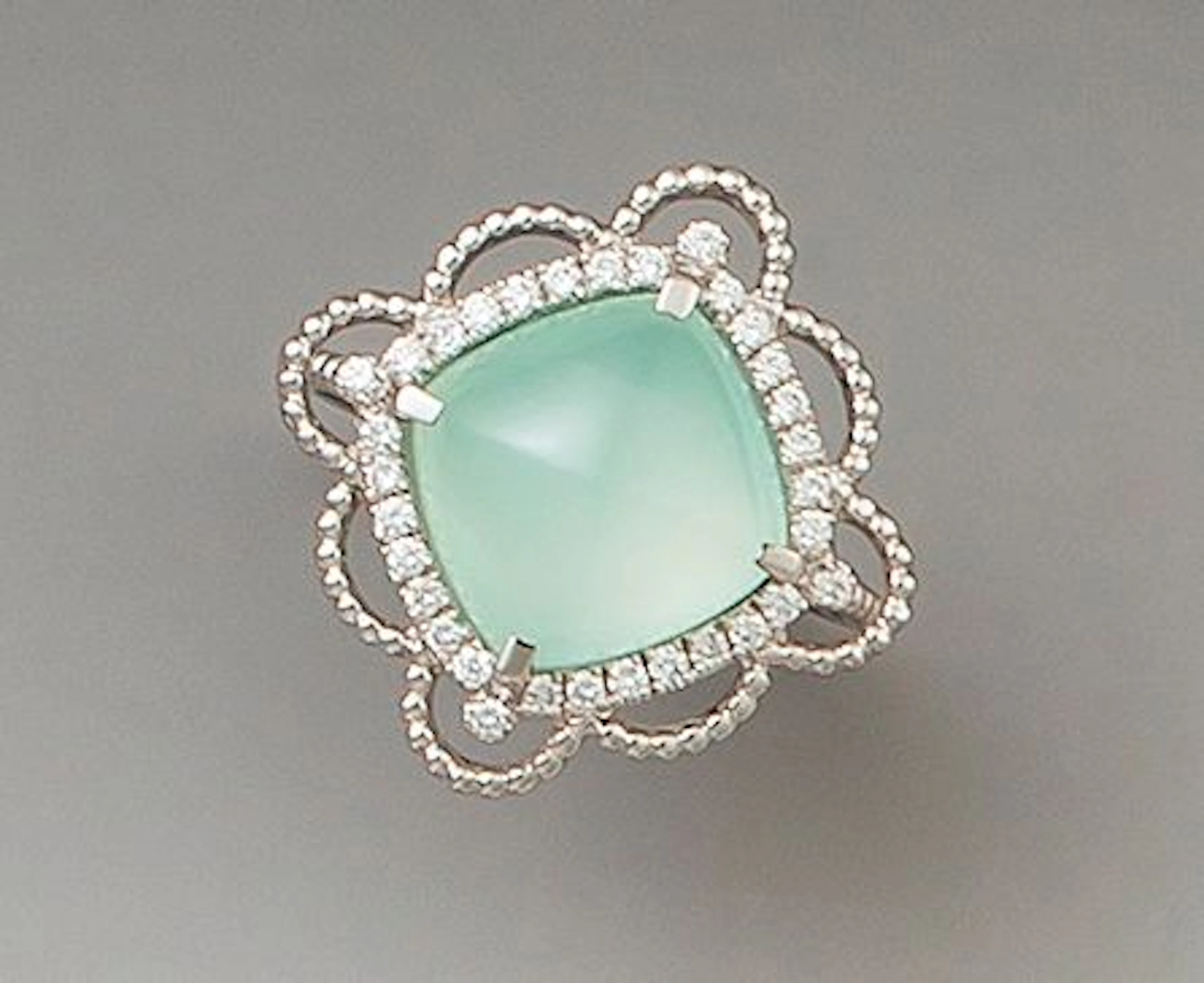 Bague en or gris
