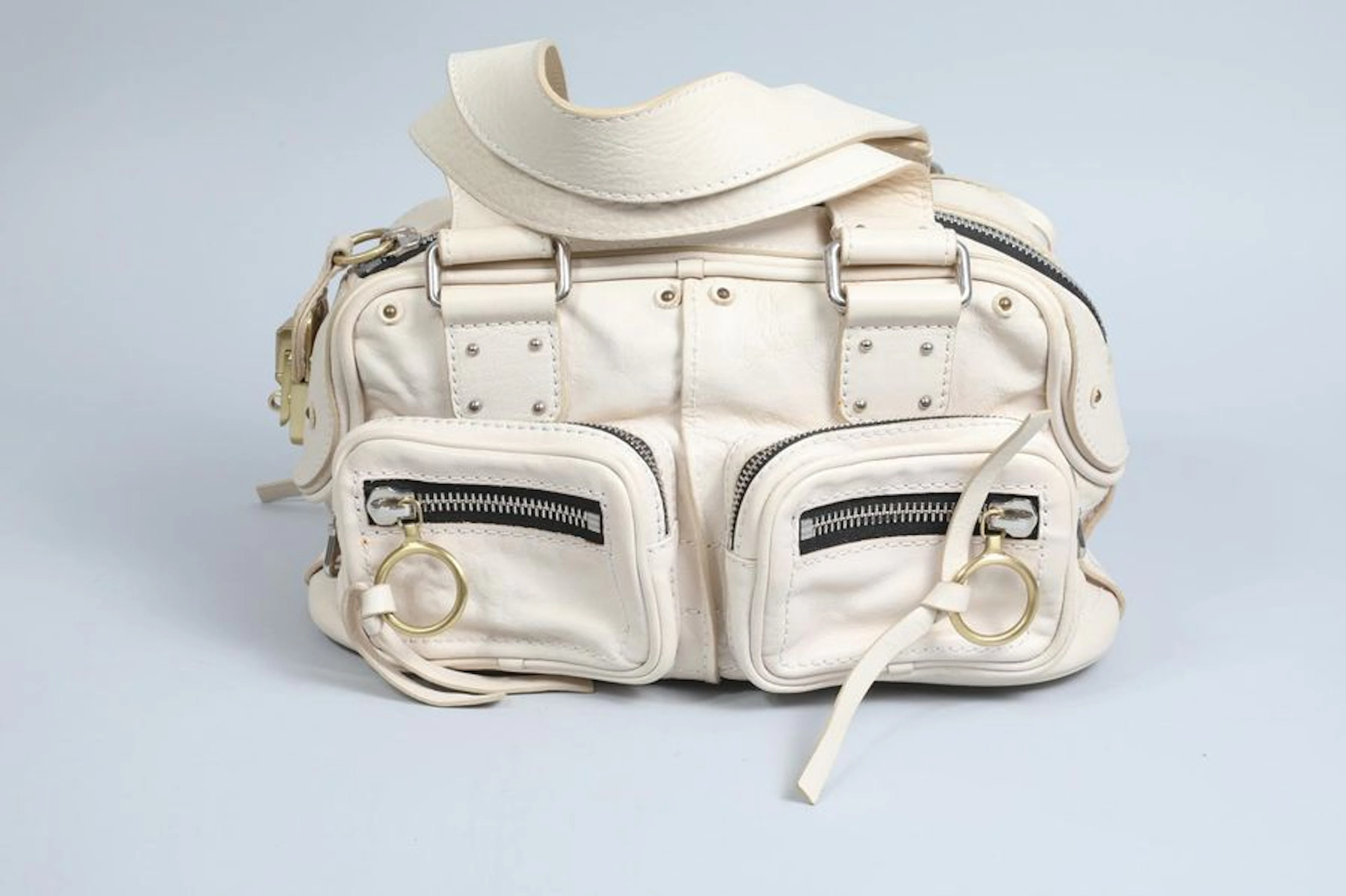 CHLOE Sac à main " Betty " en cuir ivoire,…
