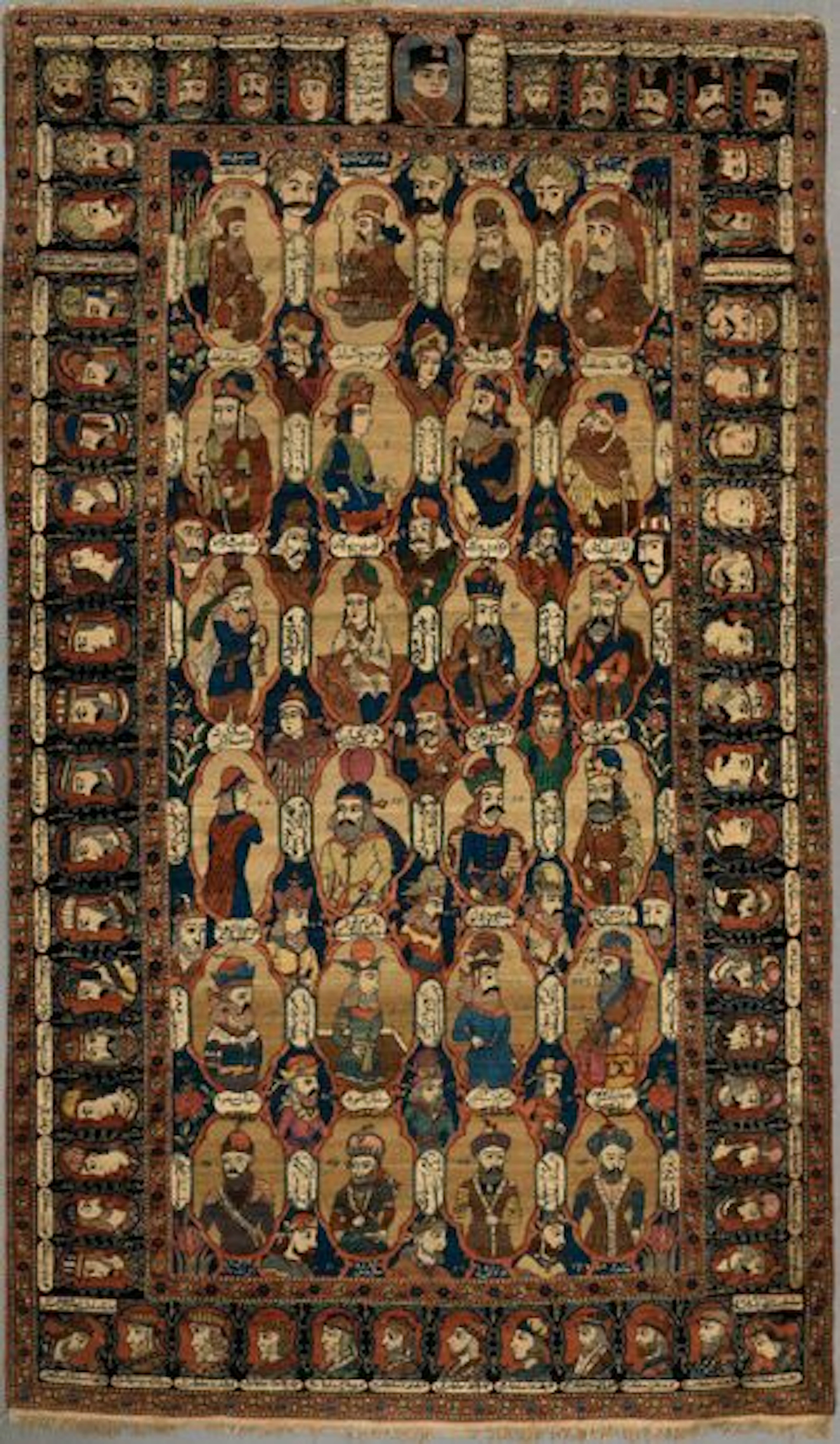 Fin tapis Sarouk -Farahan en velours de laine…