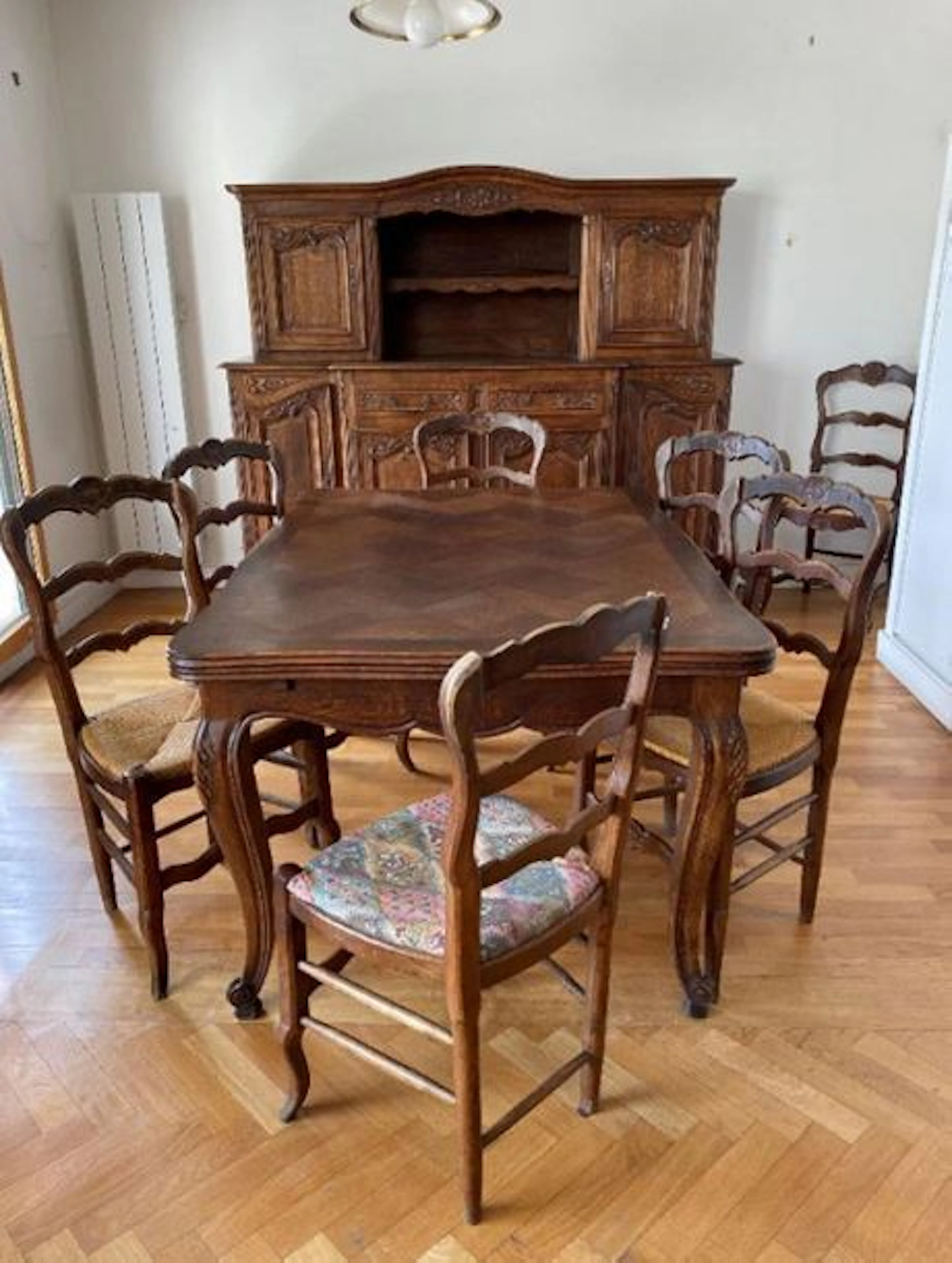 Mobilier de salle à manger rustique en chêne...