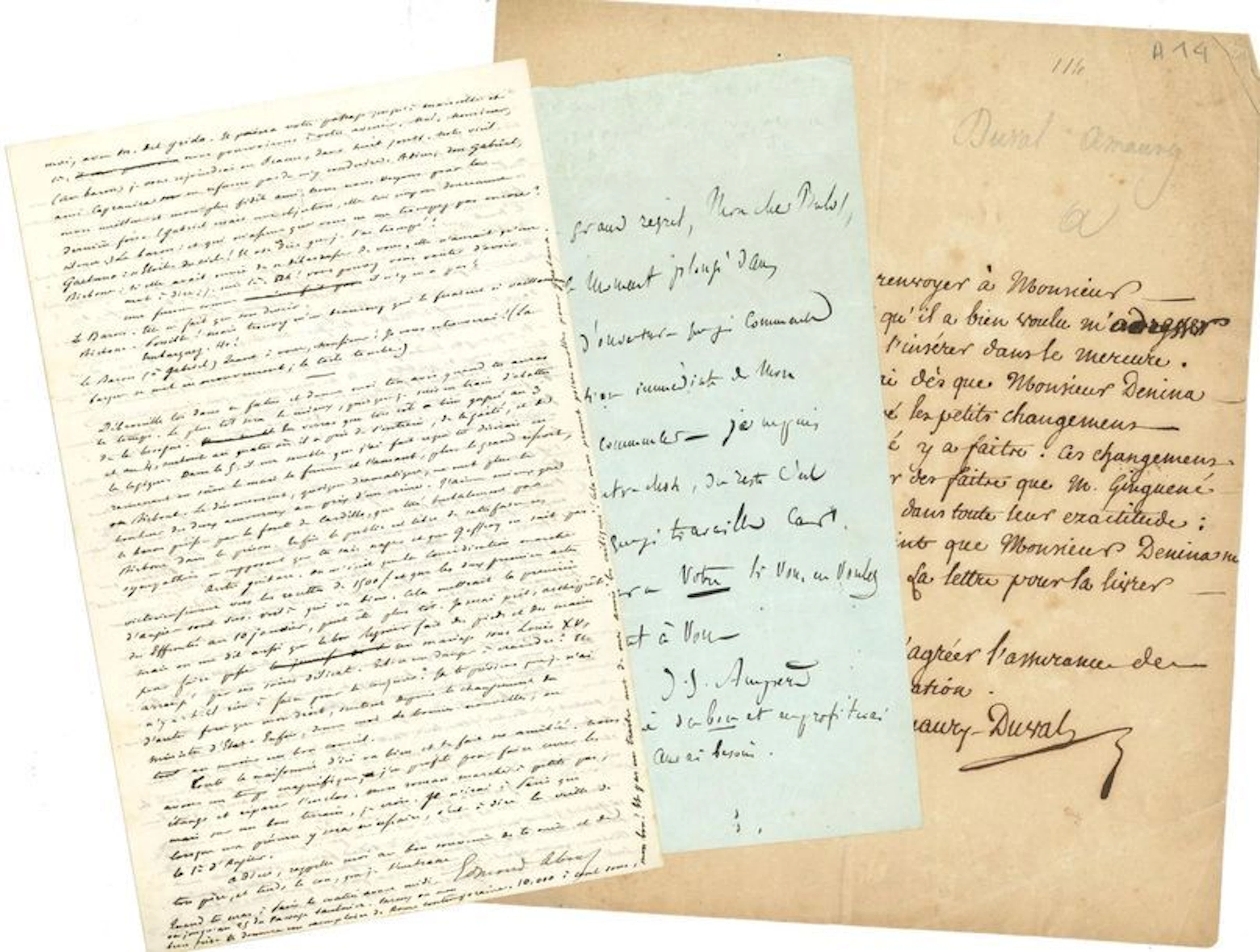 *LITTÉRATURE. Environ 150 lettres ou pièces,...