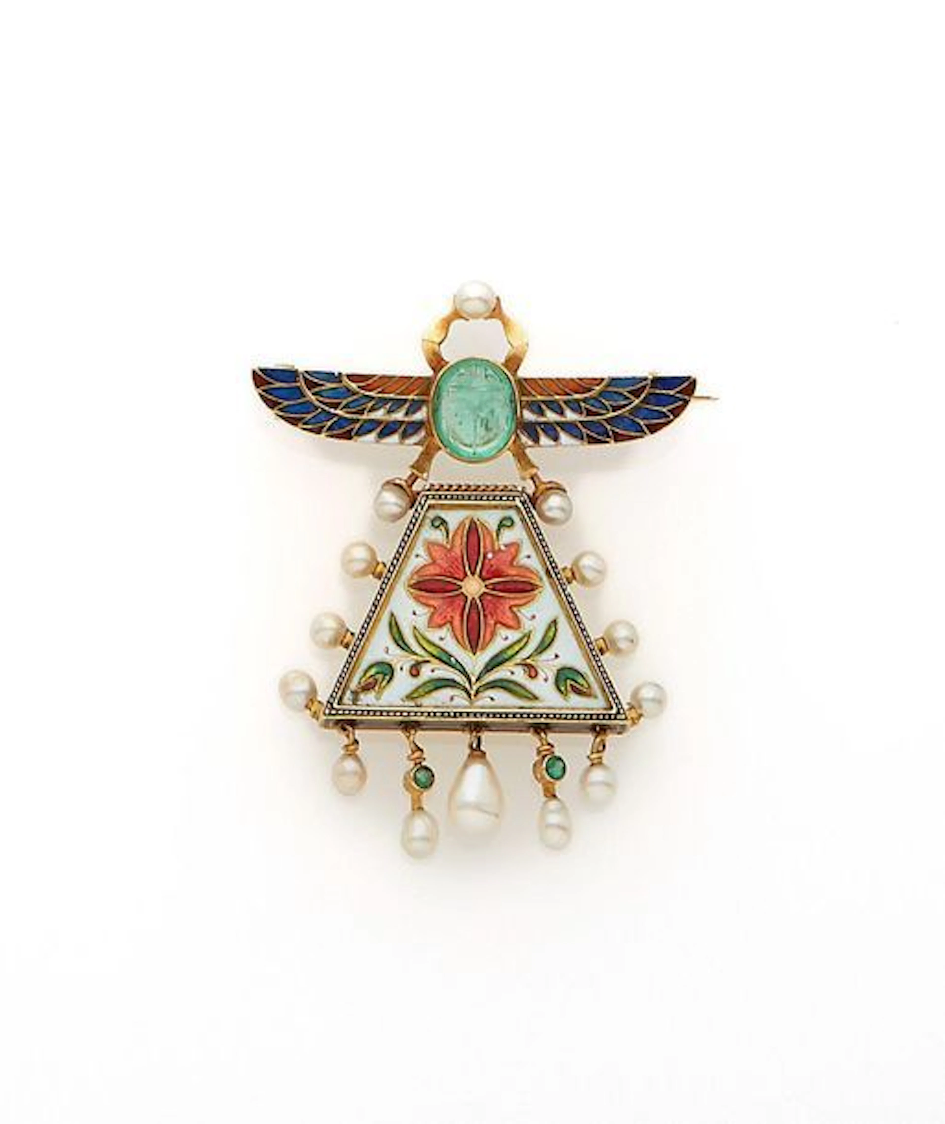 Broche en or jaune 18k dans le goût de l'Égypte...