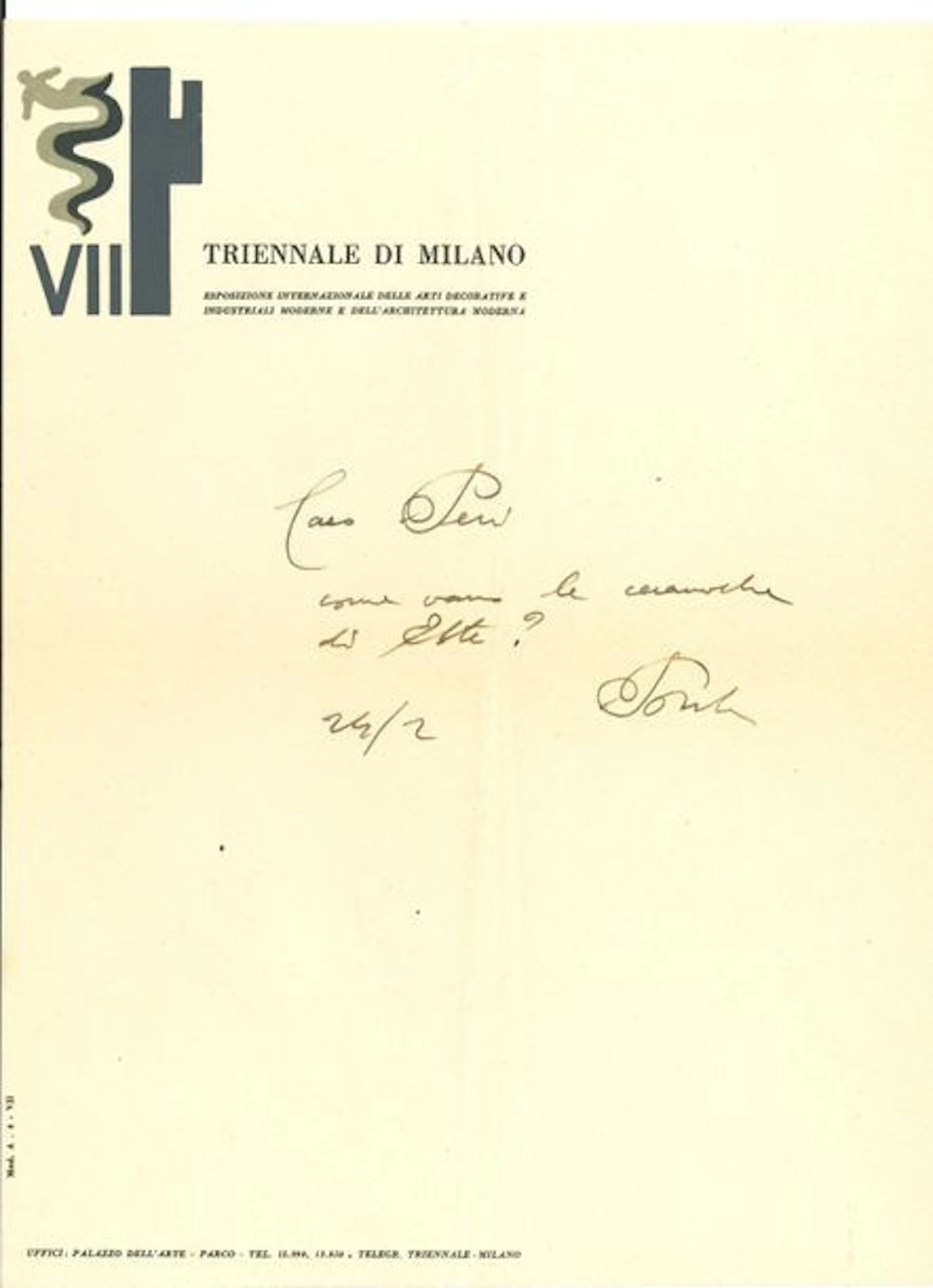*Gio PONTI (1891-1979) architecte, designer,...