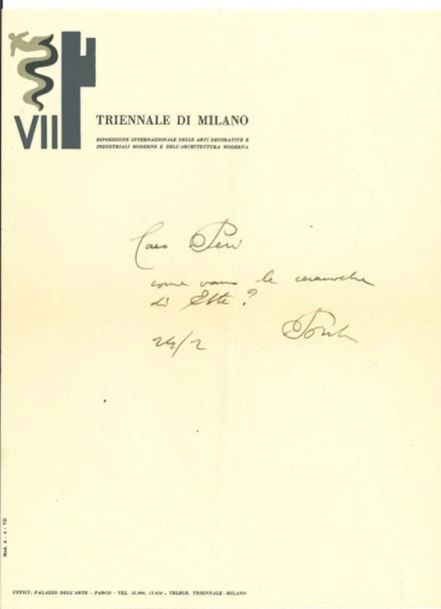 *Gio PONTI (1891-1979) architecte, designer,...