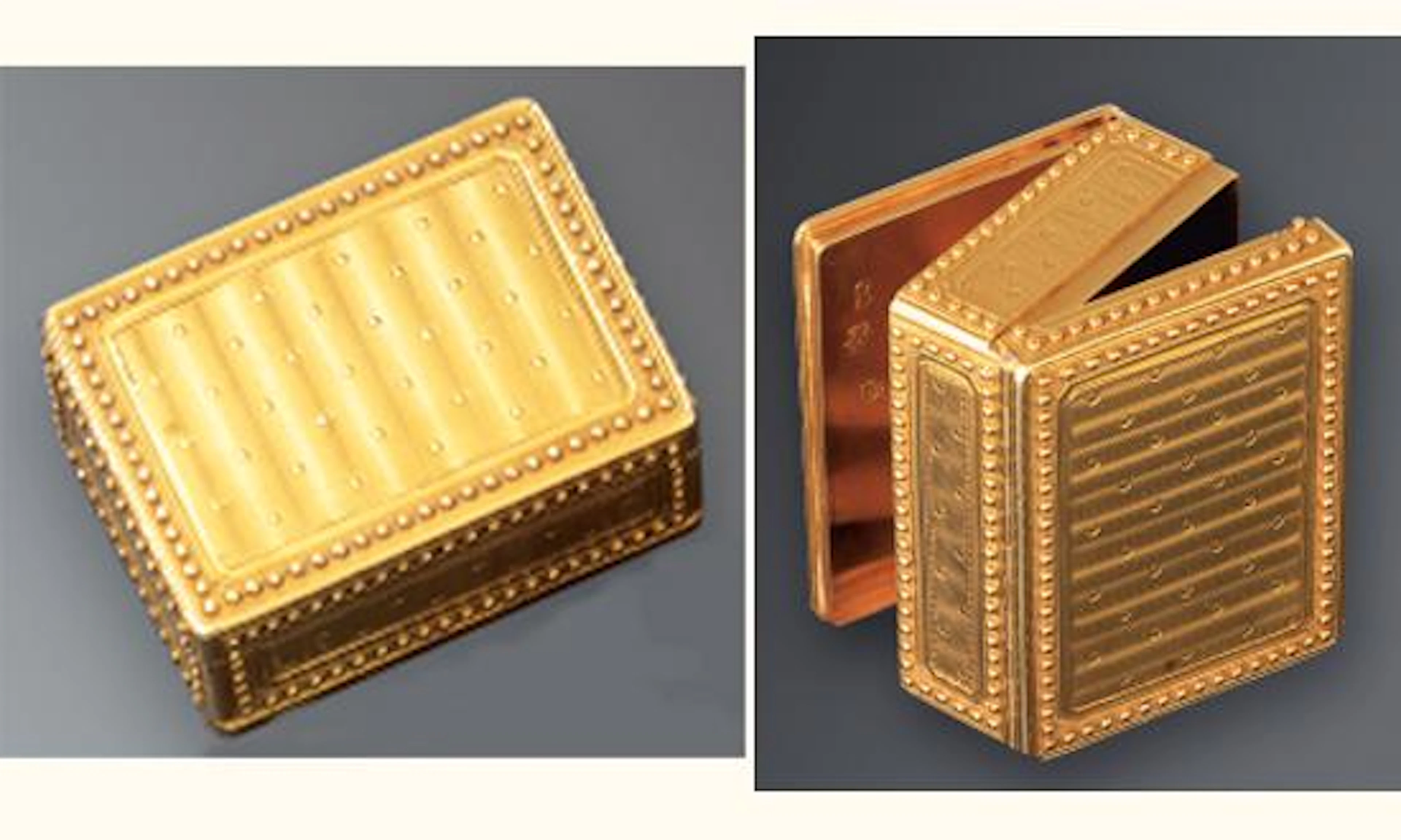 Boîte rectangulaire à double couvercle