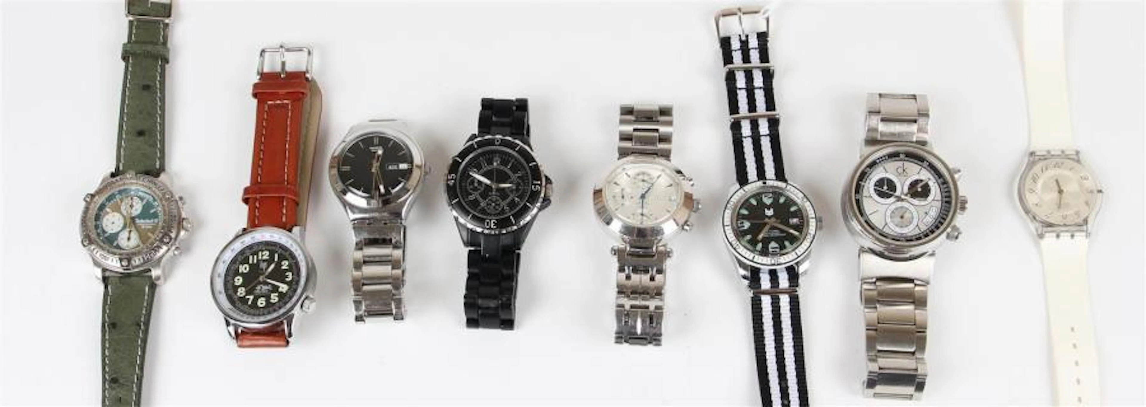 Lot de huit MONTRES BRACELET homme : une…