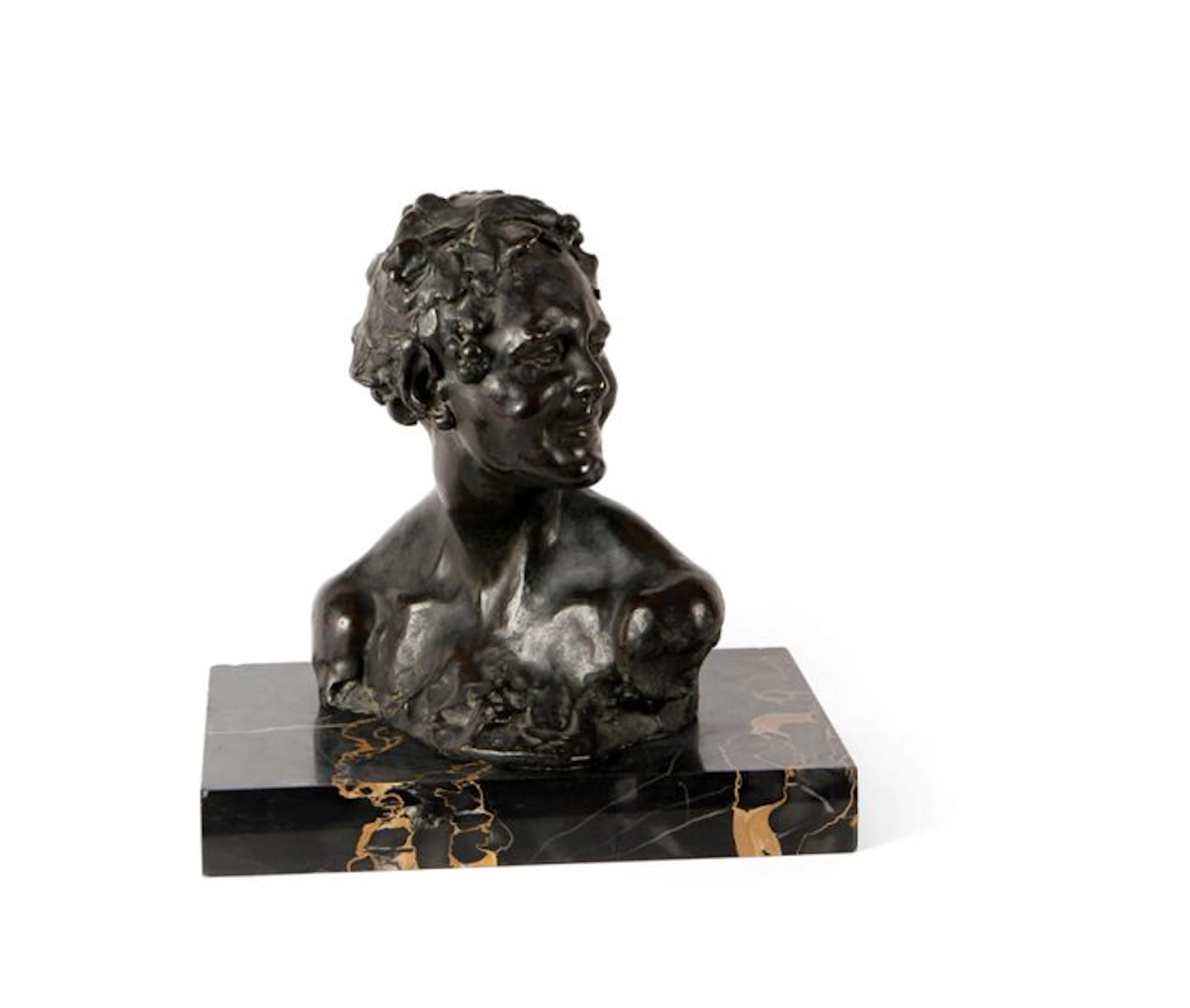 ALFREDO PINA (1883-1966) Buste de jeune satyre…
