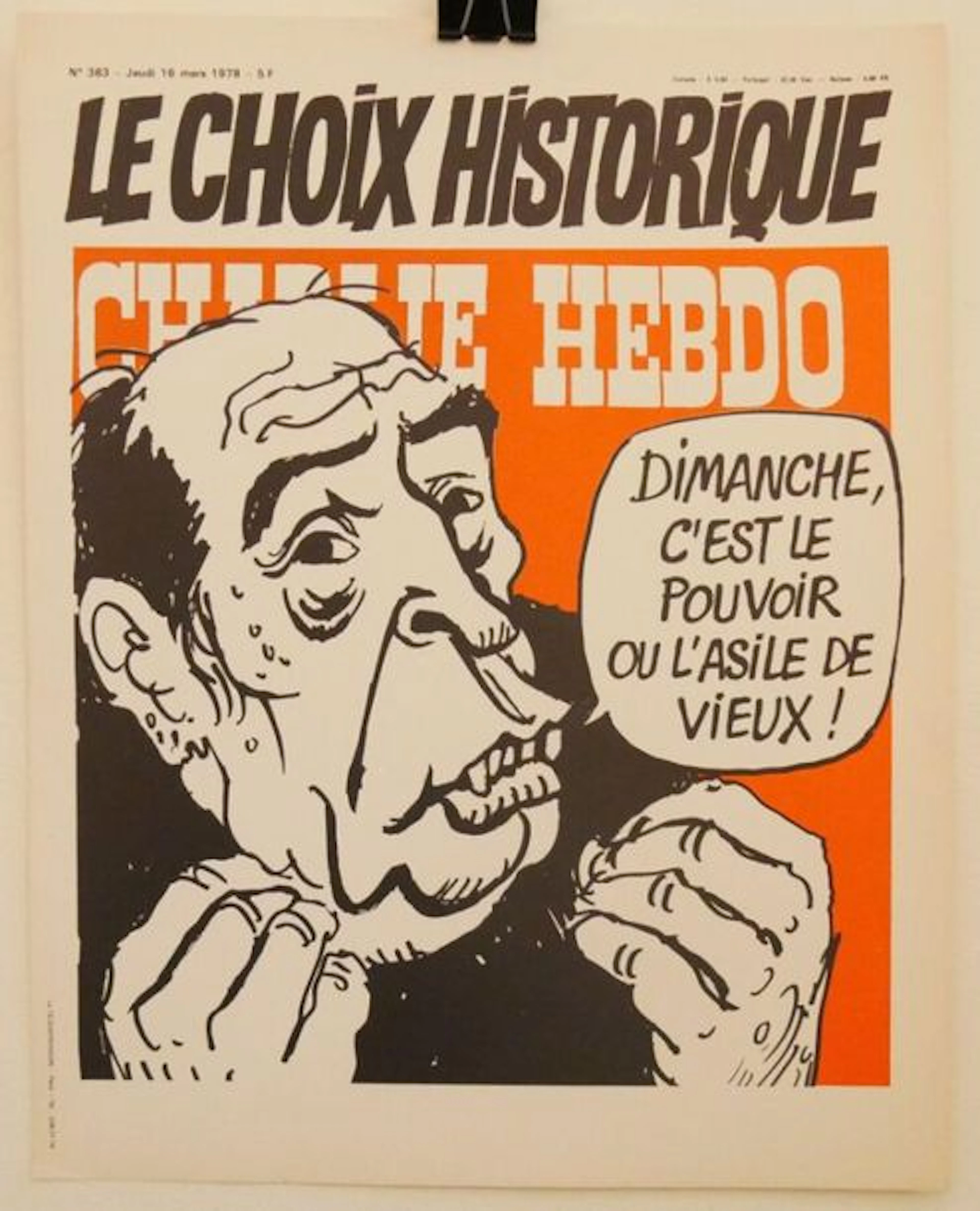 AFFICHES (2) : Unes de Charlie Hebdo. Couleurs.…