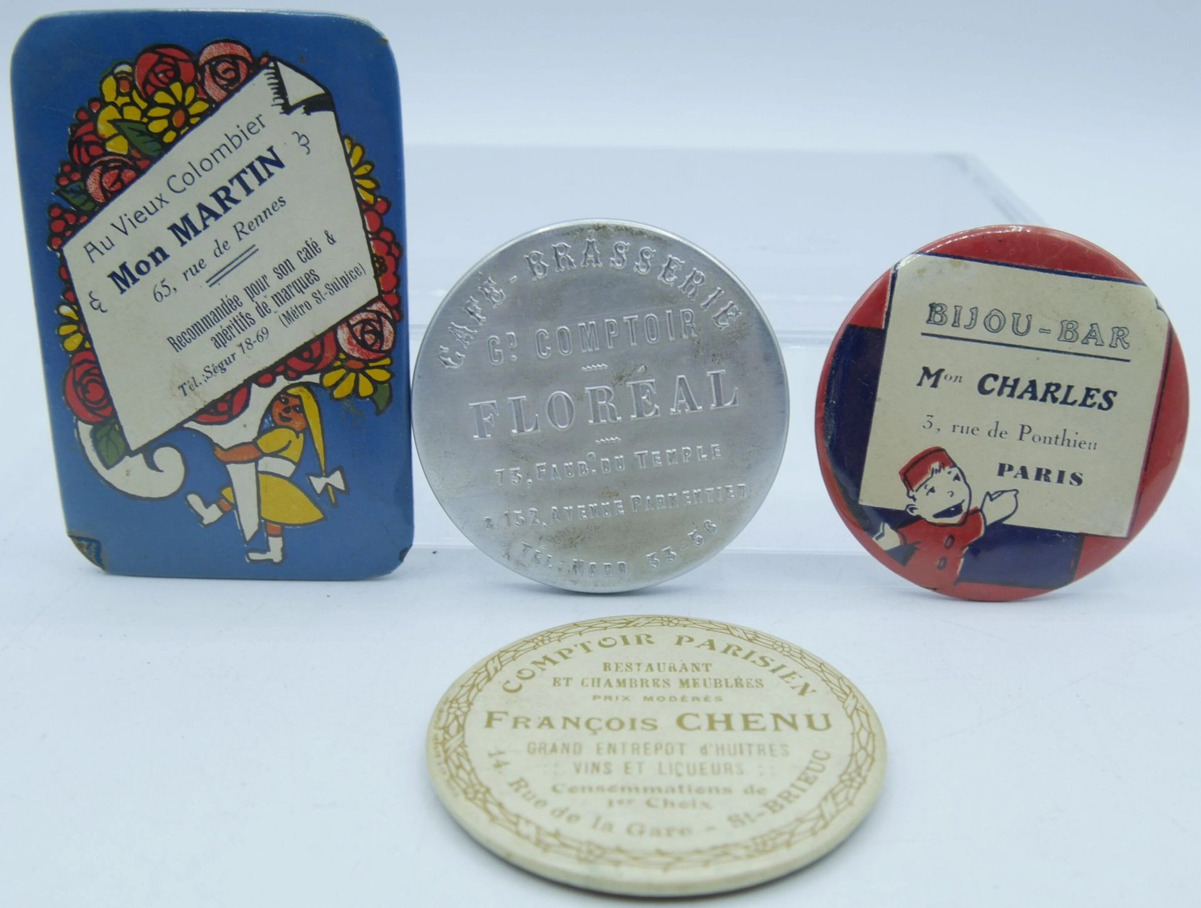 Ensemble de 4 petits miroirs publicitaires.... - Lot 71 - Morand & Morand