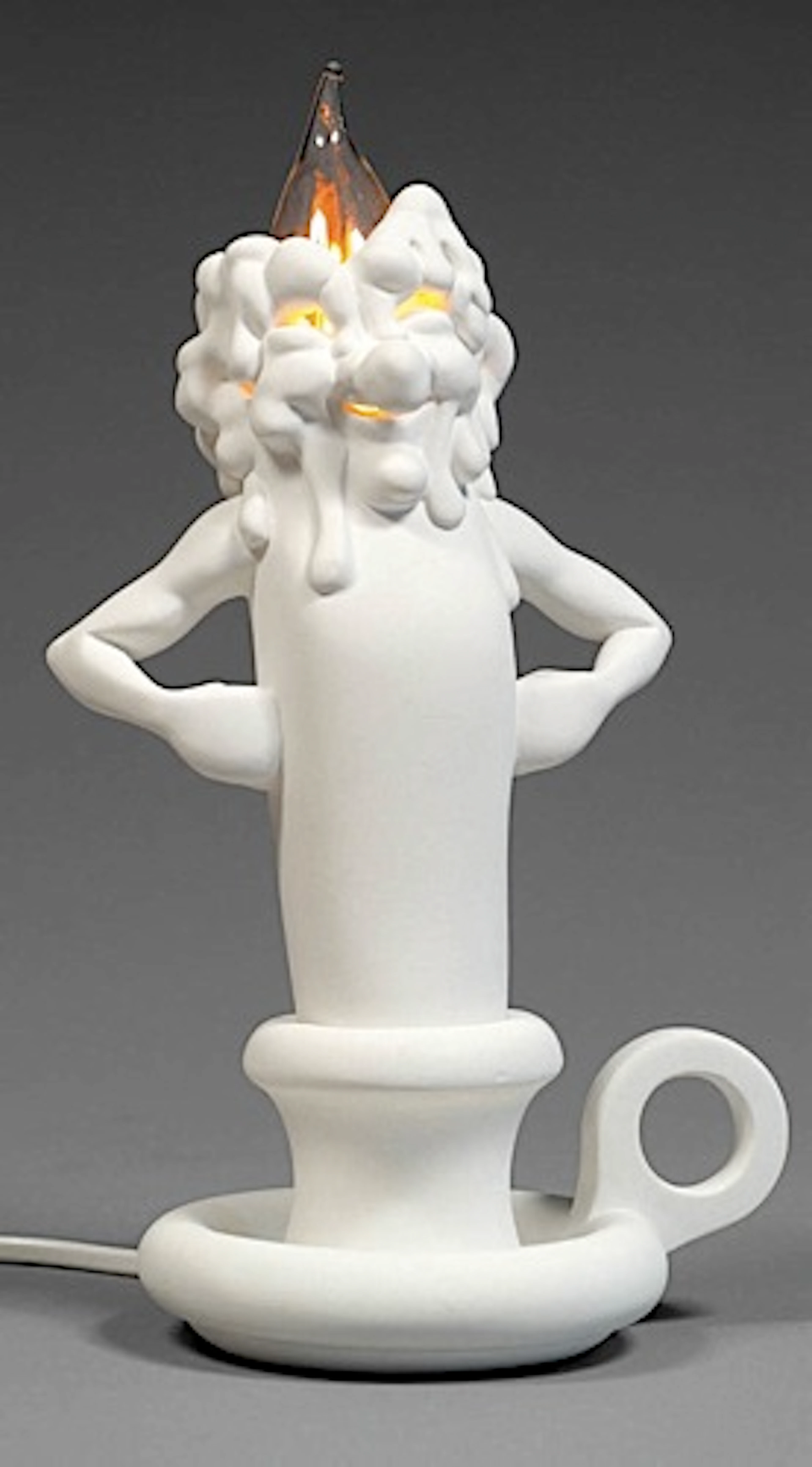 JEAN-MARIE PIGEON FIERE CHANDELLE Sculpture monochrome en plâtre réalisée