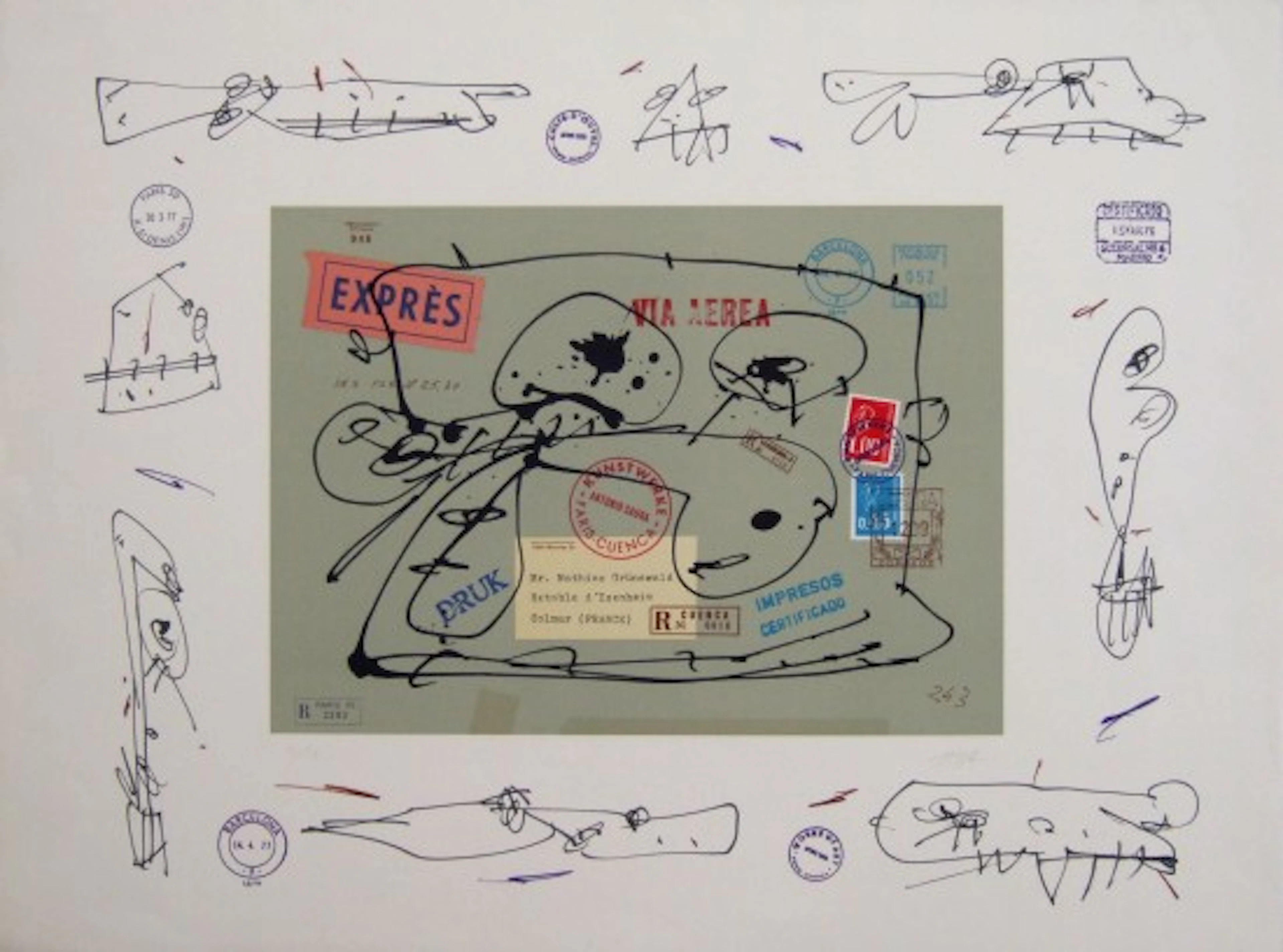 Antonio SAURA (1930-1998) MATHIAS GRÜNEWALD, 1977