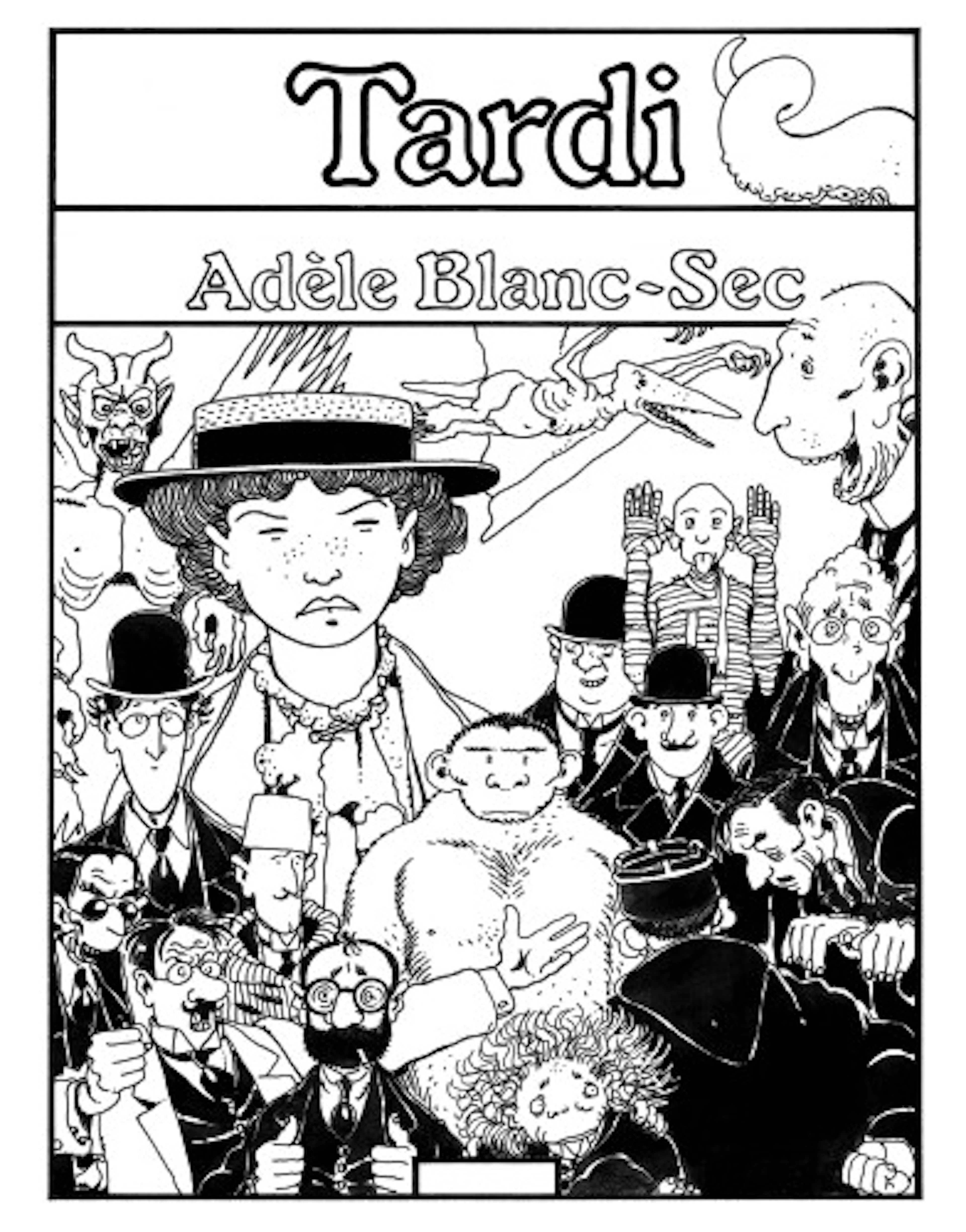 TARDI Jacques (né en 1946) ADELE BLANC-SEC Encre de Chine pour la