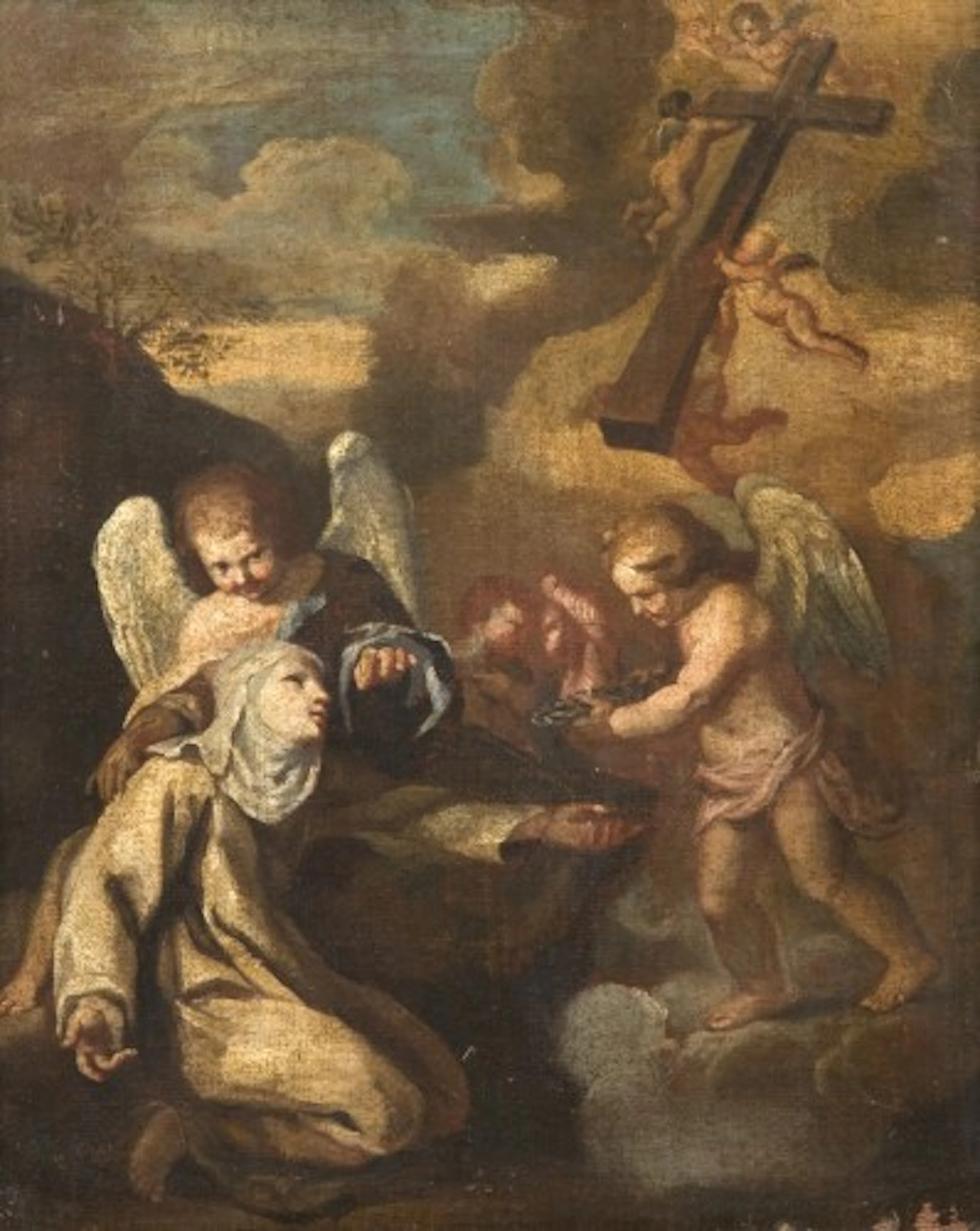 Ecole française vers 1660 Entourage de Guillaume Courtois La Vision